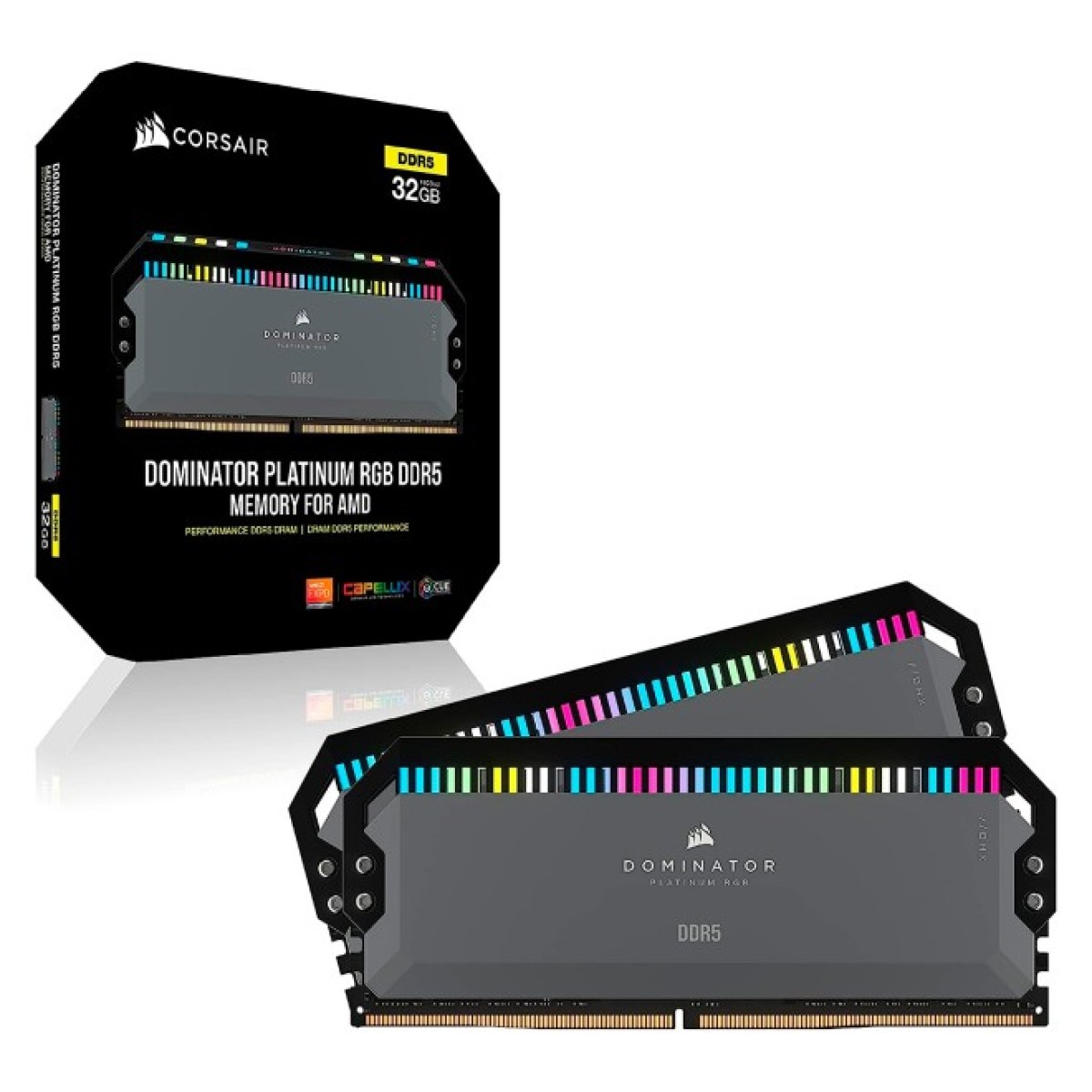 Модуль памяти для компьютера DDR5 32GB (2x16GB) 6000 MHz Dominator Platinum RGB Gray Corsair (CMT32GX5M2D6000Z36) 98_98.jpg - фото 4