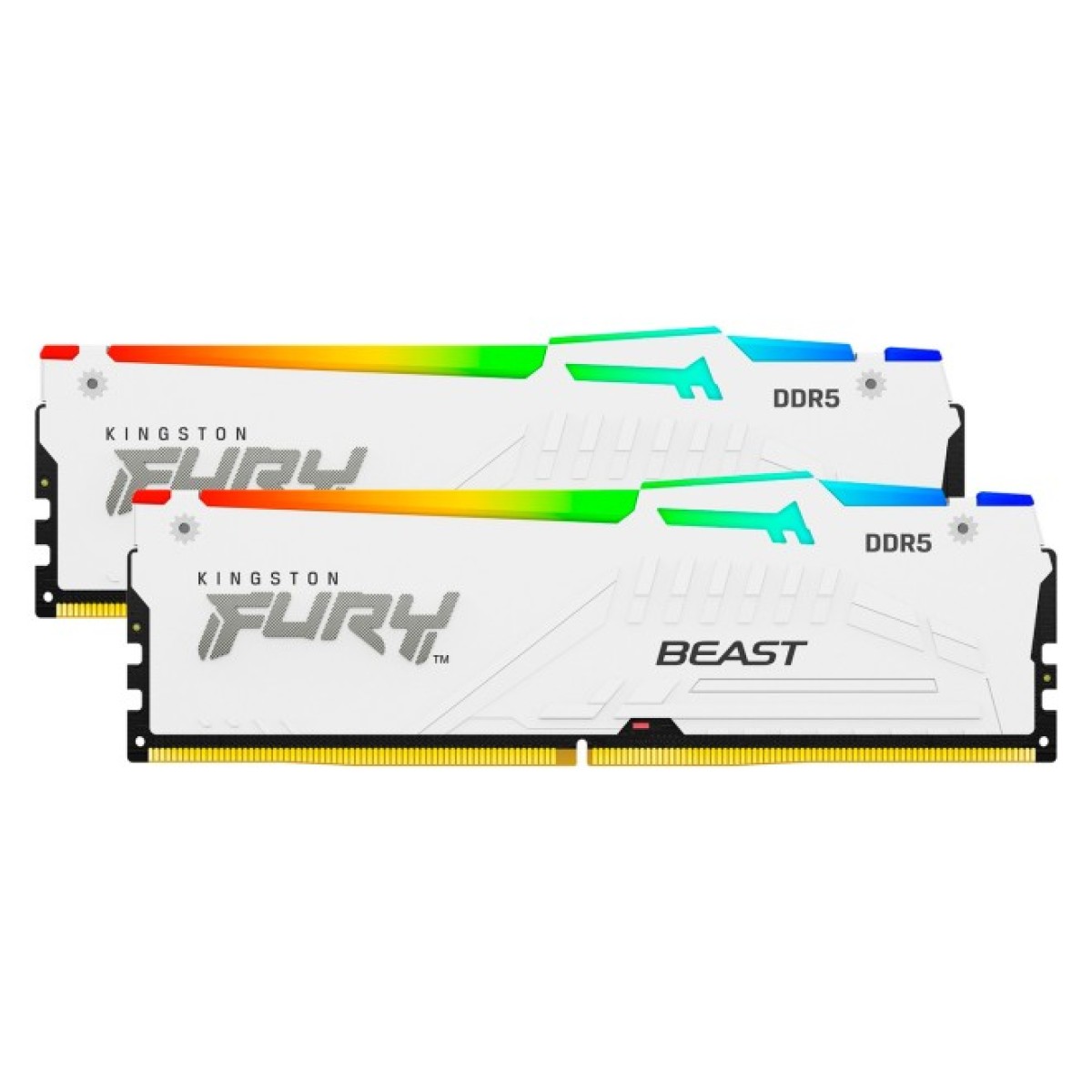 Модуль пам'яті для комп'ютера DDR5 32GB (2x16GB) 5200 MHz Beast White RGB Kingston Fury (ex.HyperX) (KF552C36BWEAK2-32) 98_98.jpg - фото 2