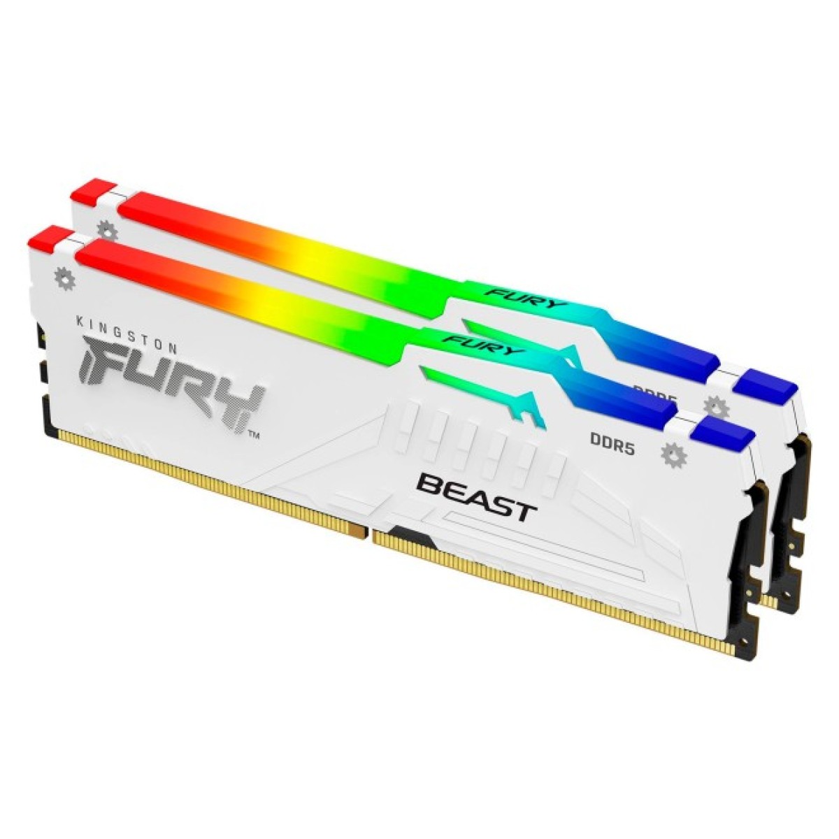 Модуль пам'яті для комп'ютера DDR5 32GB (2x16GB) 6000 MHz Beast White RGB Kingston Fury (ex.HyperX) (KF560C36BWEAK2-32) 98_98.jpg - фото 2