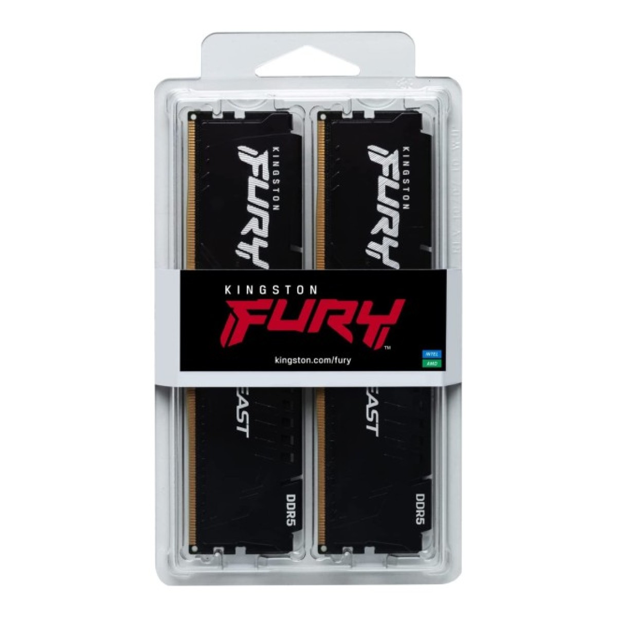 Модуль пам'яті для комп'ютера DDR5 16GB (2x8GB) 5600 MHz Beast Black Kingston Fury (ex.HyperX) (KF556C40BBK2-16) 98_98.jpg - фото 4