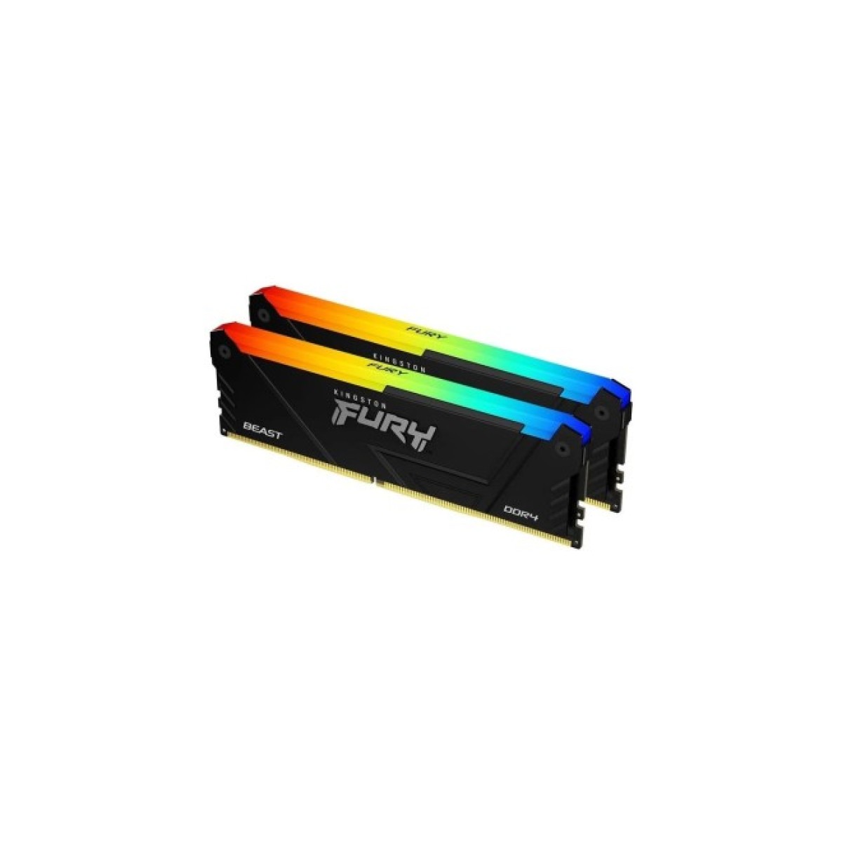 Модуль пам'яті для комп'ютера DDR4 64GB (2x32GB) 3200 MHz Beast RGB Black Kingston Fury (ex.HyperX) (KF432C16BB2AK2/64) 98_98.jpg - фото 2