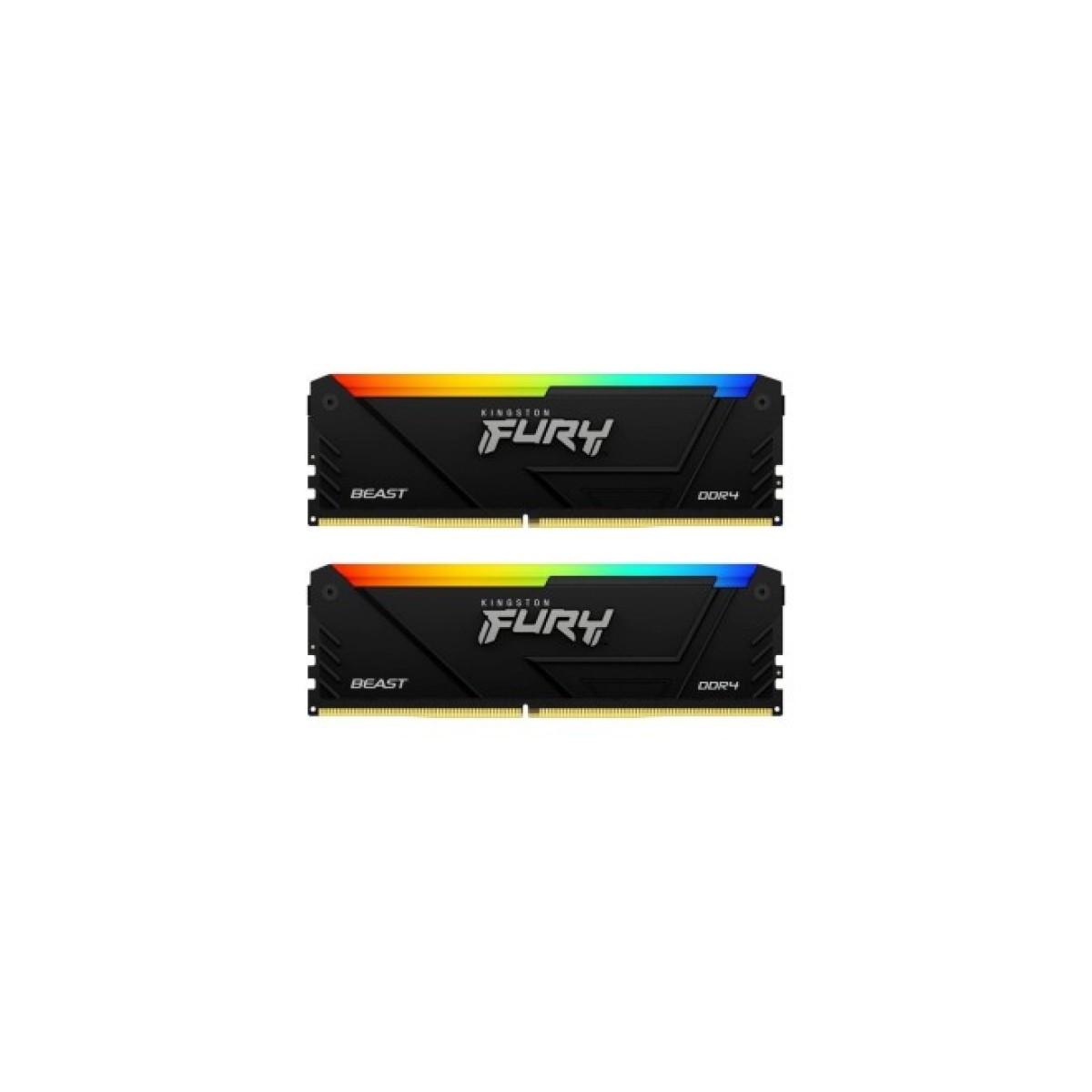 Модуль памяти для компьютера DDR4 64GB (2x32GB) 3200 MHz Beast RGB Black Kingston Fury (ex.HyperX) (KF432C16BB2AK2/64) 98_98.jpg - фото 1