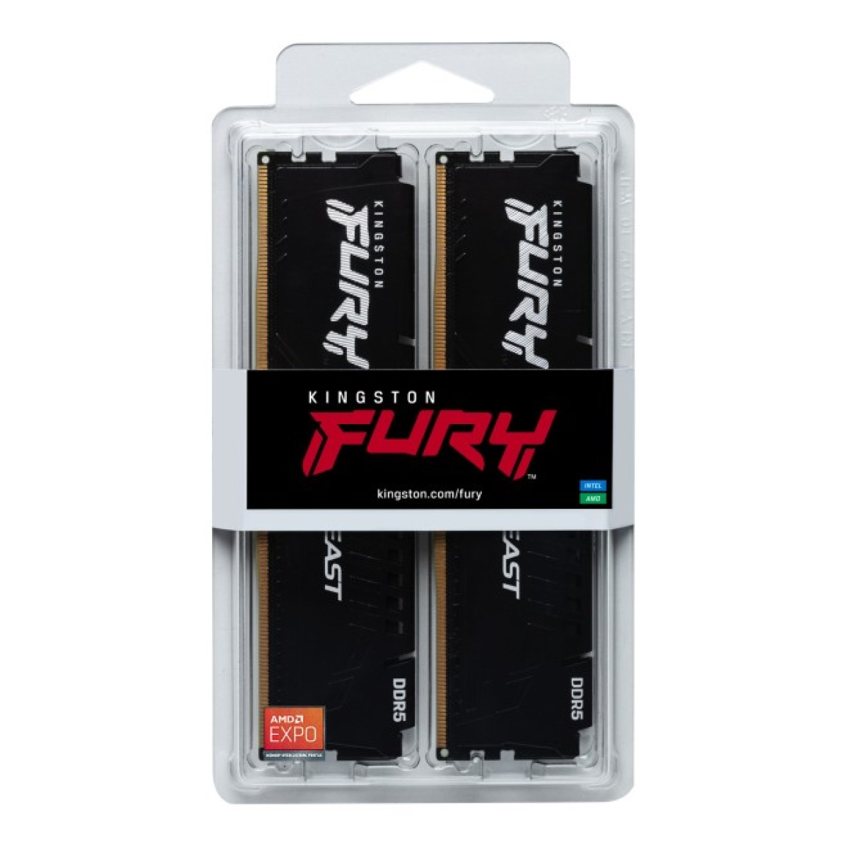 Модуль пам'яті для комп'ютера DDR5 64GB (2x32GB) 5200 MHz Beast Black Kingston Fury (ex.HyperX) (KF552C36BBEK2-64) 98_98.jpg - фото 9