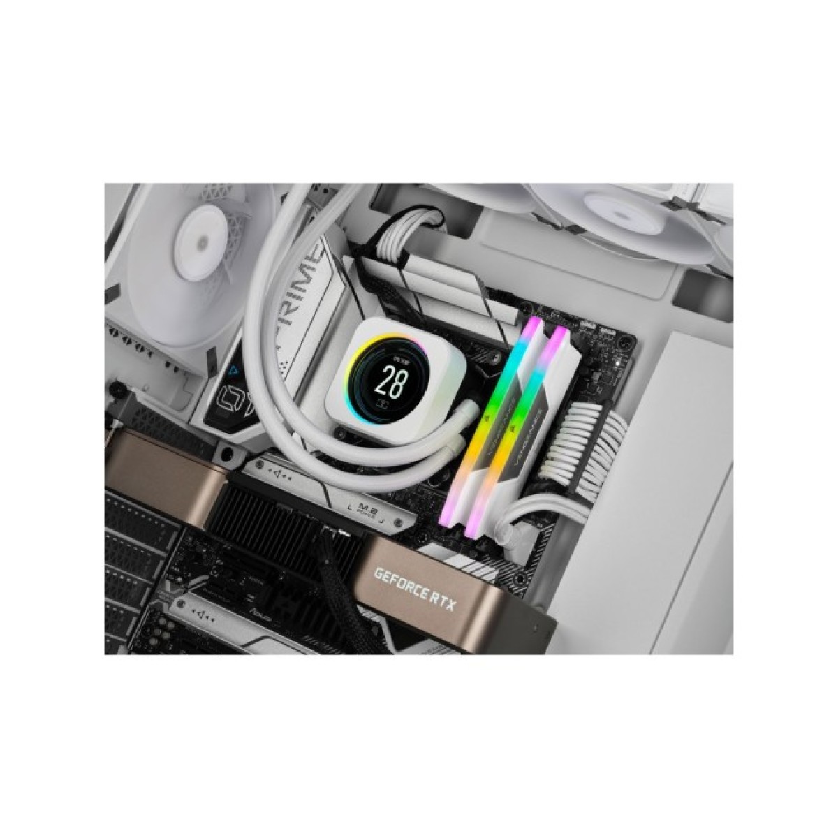 Модуль пам'яті для комп'ютера DDR5 32GB (2x16GB) 5200 MHz Vengeance RGB White Corsair (CMH32GX5M2B5200C40W) 98_98.jpg - фото 4