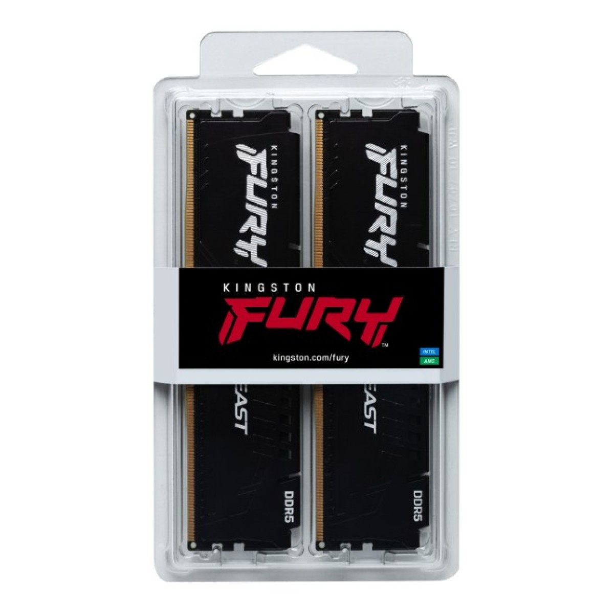 Модуль пам'яті для комп'ютера DDR5 64GB (2x32GB) 6000 MHz Beast Black XMP Kingston Fury (ex.HyperX) (KF560C40BBK2-64) 98_98.jpg - фото 6