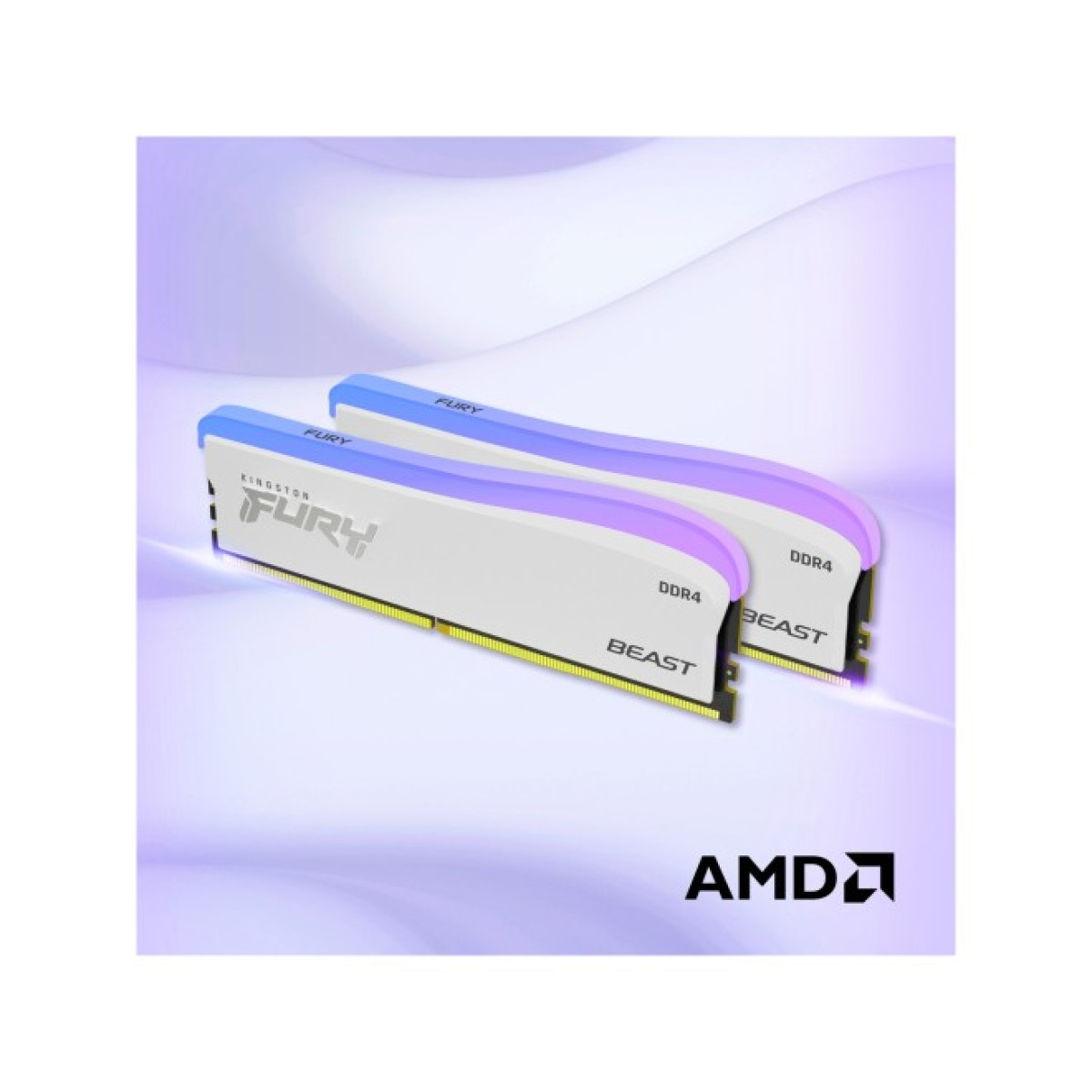 Модуль пам'яті для комп'ютера DDR4 16GB 3600 MHz Beast White RGB SE Kingston Fury (ex.HyperX) (KF436C18BWA/16) 98_98.jpg - фото 2