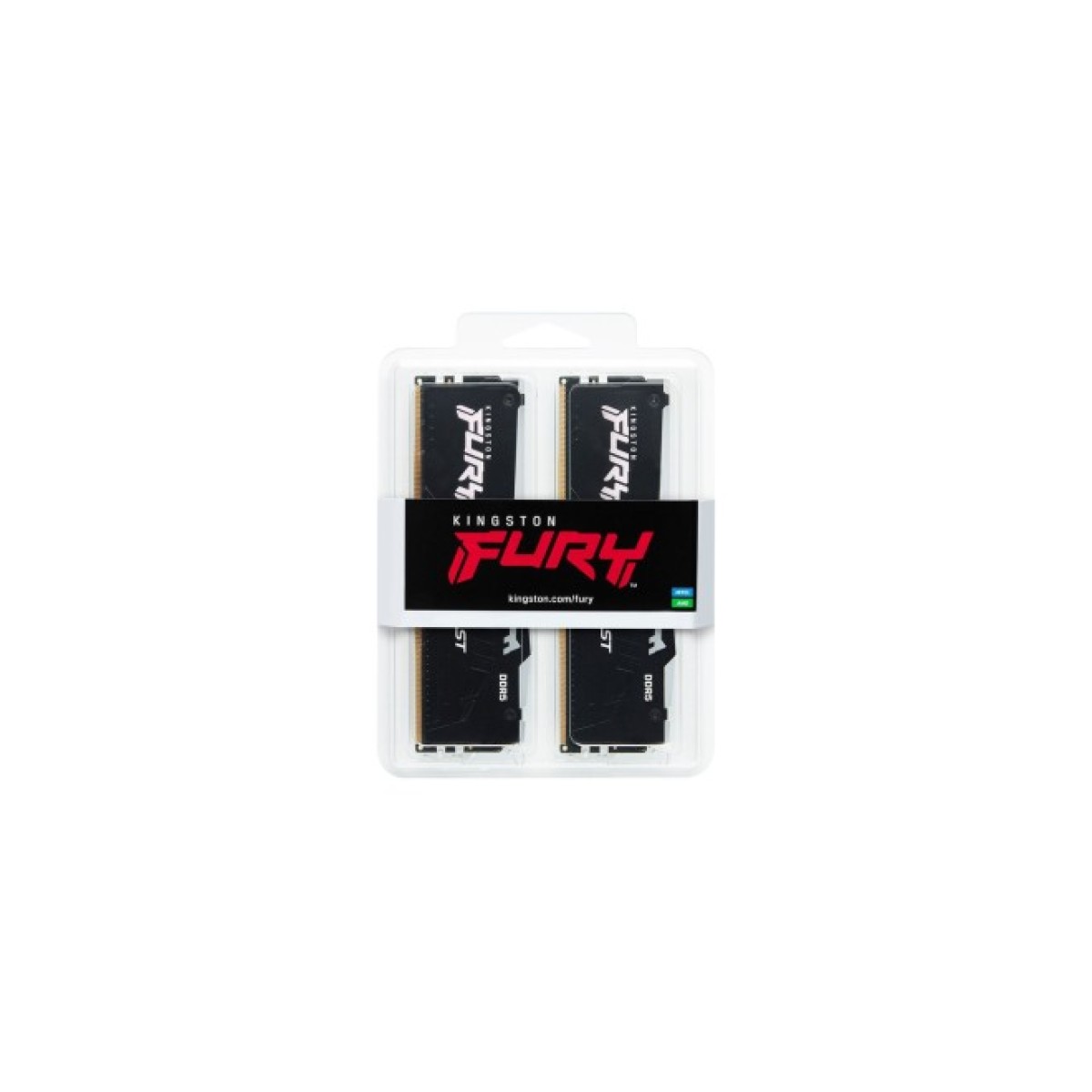 Модуль пам'яті для комп'ютера DDR5 32GB (2x16GB) 4800 MHz Beast Kingston Fury (ex.HyperX) (KF548C38BBAK2-32) 98_98.jpg - фото 2