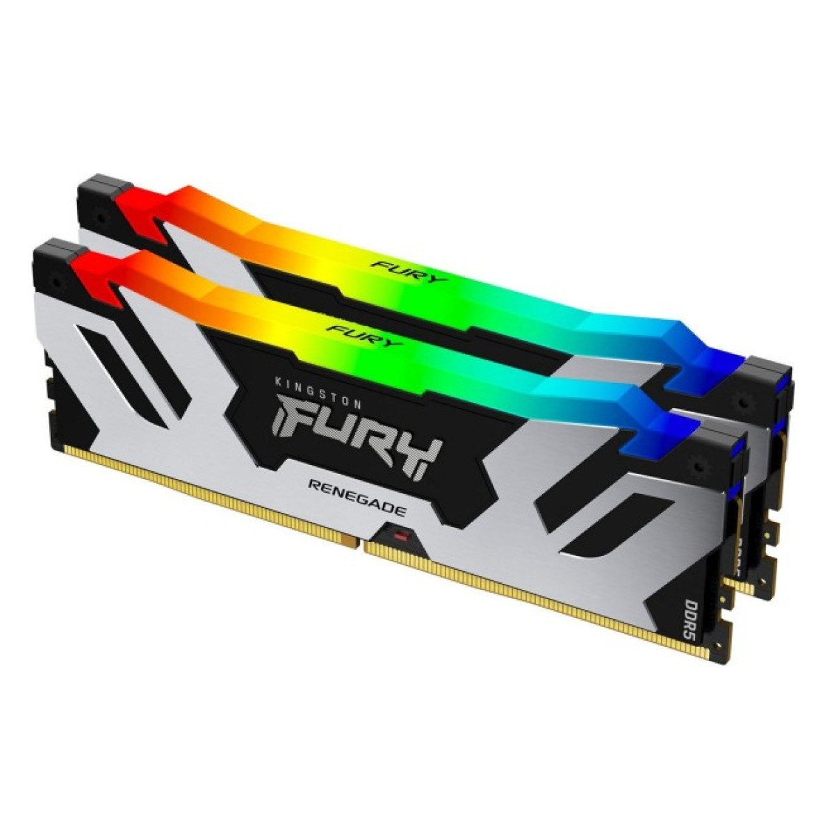 Модуль пам'яті для комп'ютера DDR5 32GB (2x16GB) 6400 MHz Renegade Silver RGB Kingston Fury (ex.HyperX) (KF564C32RSAK2-32) 98_98.jpg - фото 2