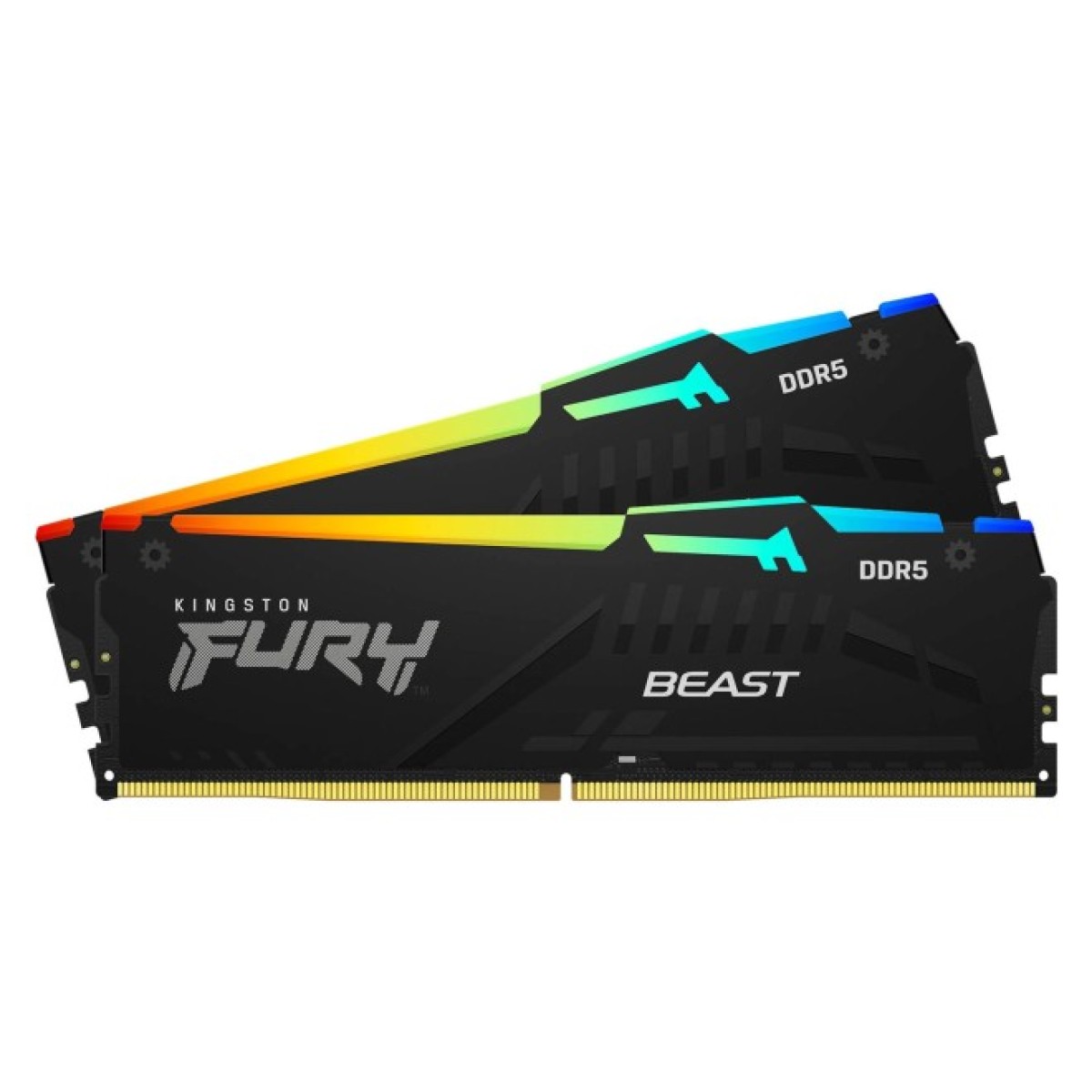 Модуль пам'яті для комп'ютера DDR5 64GB (2x32GB) 4800 MHz FURY Beast RGB Kingston Fury (ex.HyperX) (KF548C38BBAK2-64) 98_98.jpg - фото 4