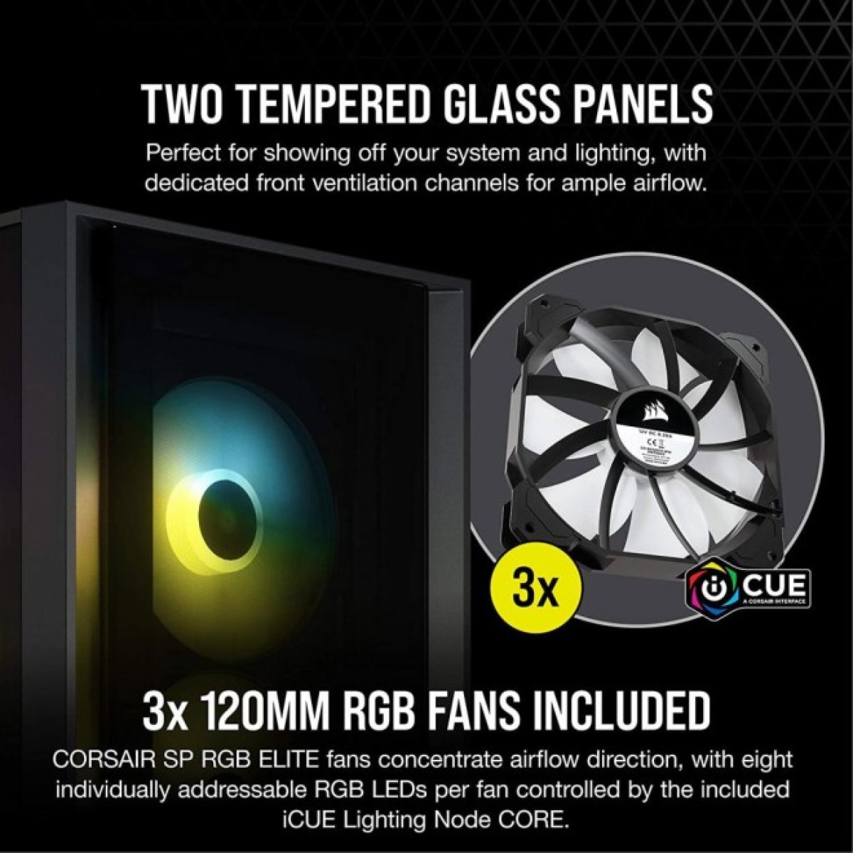 Корпус Corsair iCUE 4000X RGB Tempered Glass Black (CC-9011204-WW) 98_98.jpg - фото 3
