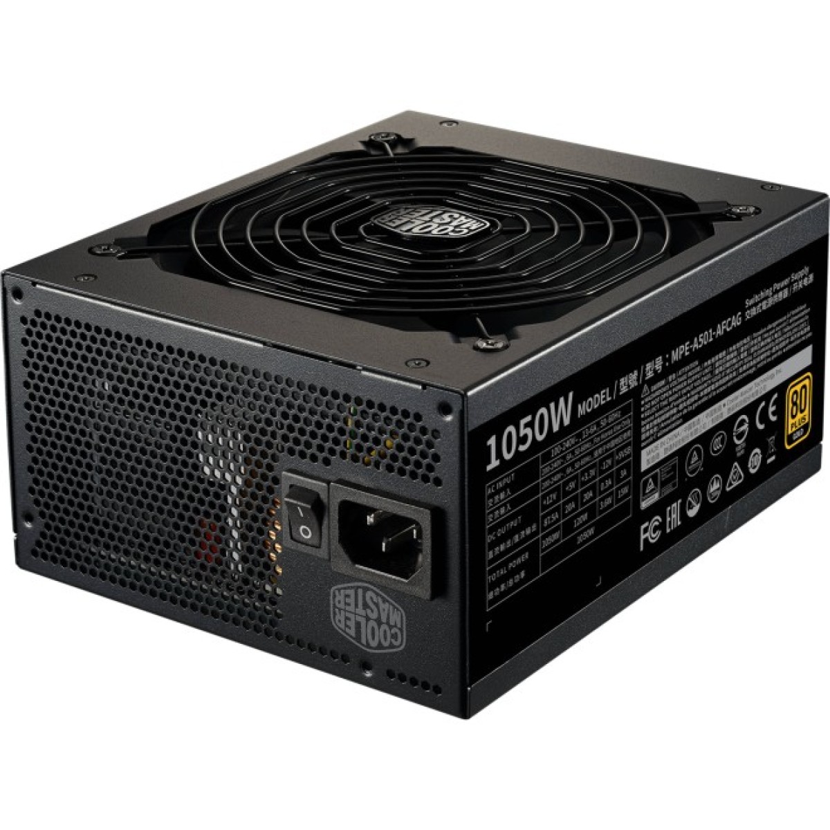 Блок питания CoolerMaster 1050W MWE Gold 1050 - V2 (MPE-A501-AFCAG-3EU) 98_98.jpg - фото 3