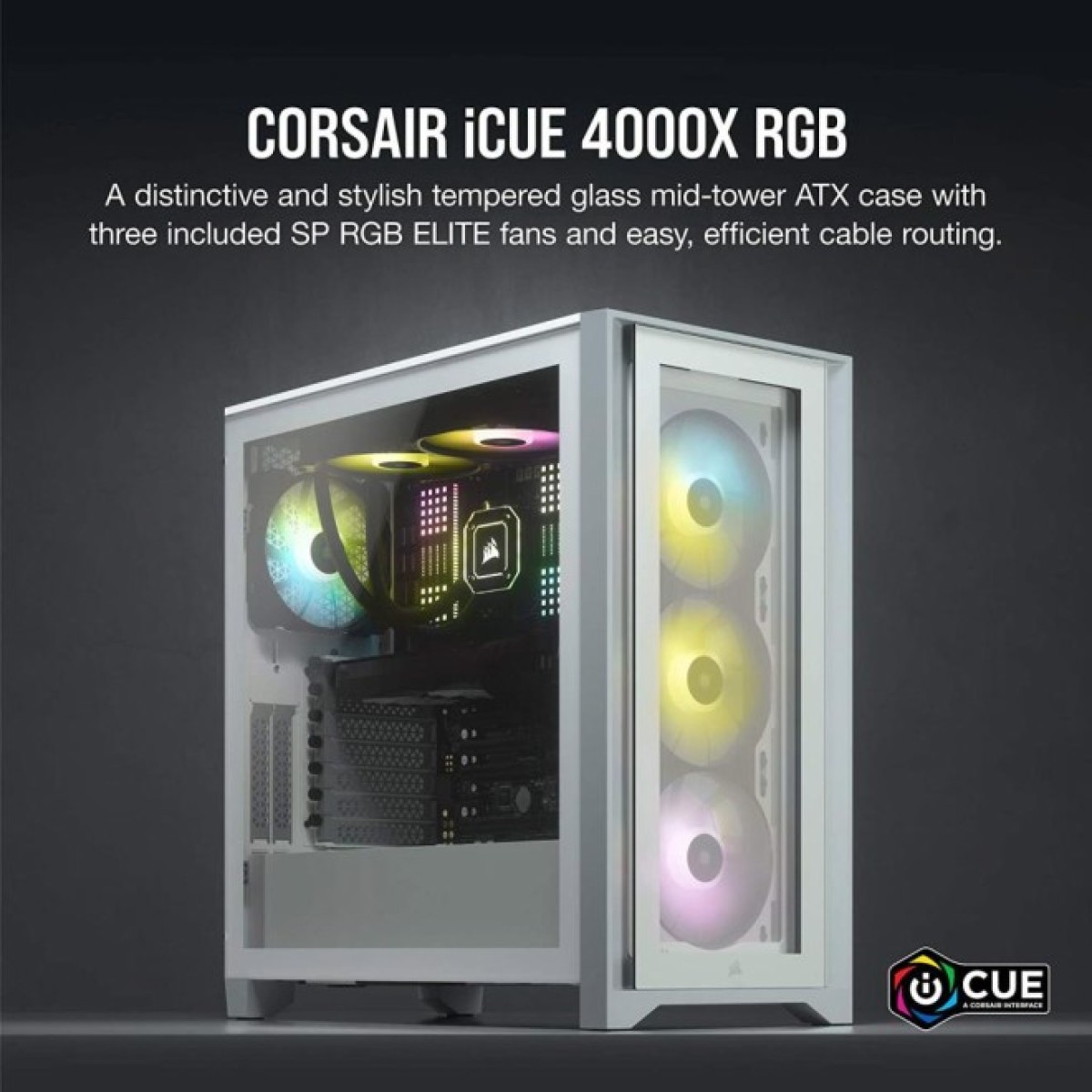 Корпус Corsair iCUE 4000X RGB Tempered Glass White (CC-9011205-WW) 98_98.jpg - фото 4