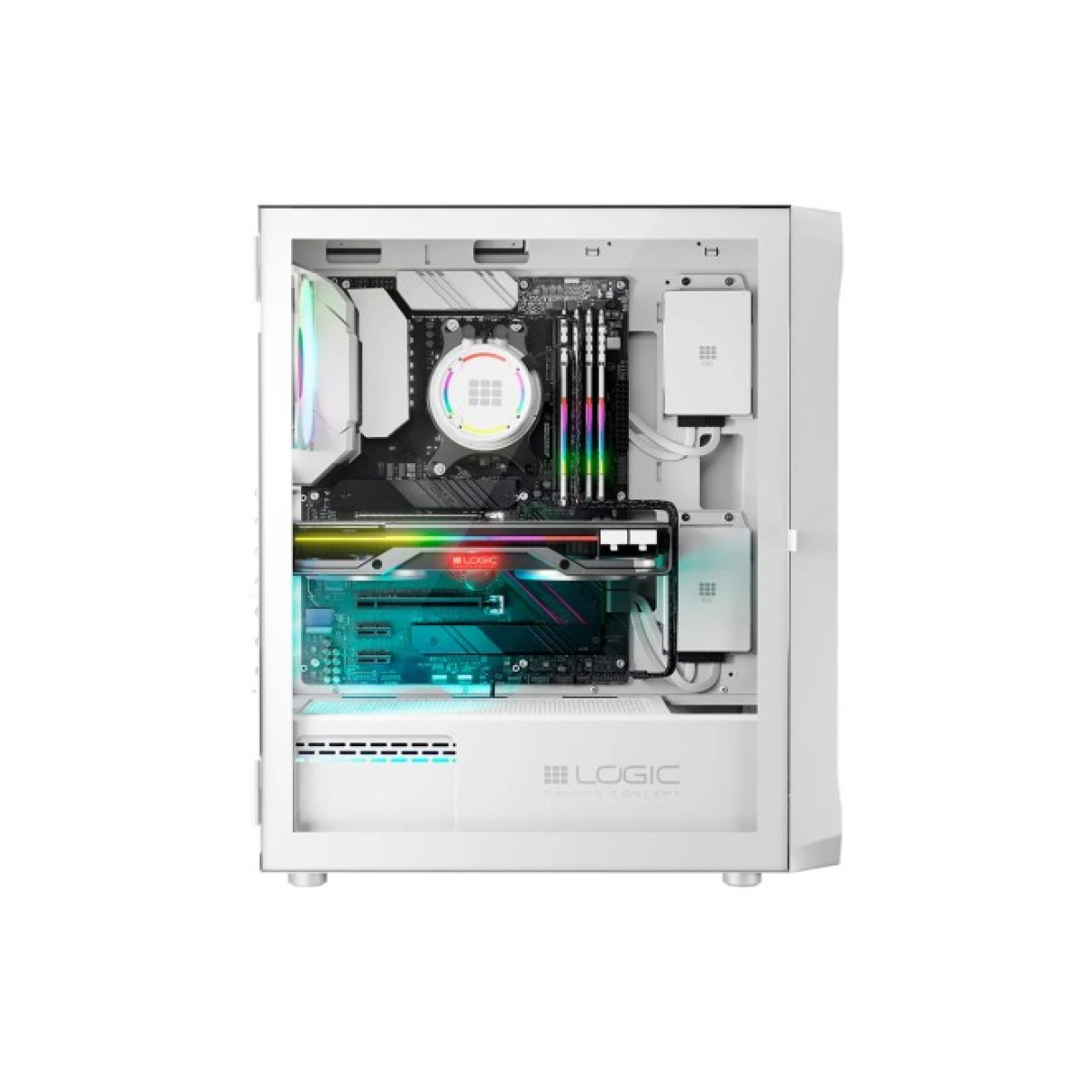 Корпус Logic concept PORTOS MESH+GLASS ARGB fans 3x120mm WHITE (AM-PORTOS-20-0000000-0002) 98_98.jpg - фото 12