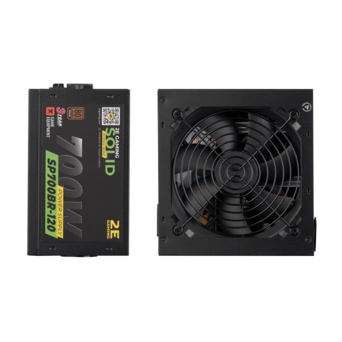 Блок питания 2E GAMING SOLID POWER (700W), >85, 80+ Bronze, 120mm, 1xMB 24pin(20+4), 1xCPU 8pin(4+4), 3xMolex, (2E-SP700BR-120) 98_98.jpg - фото 2