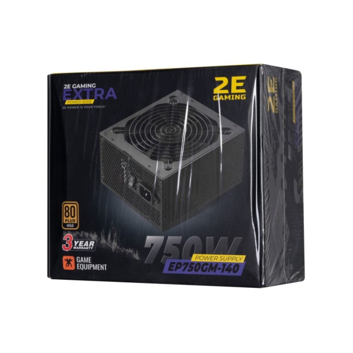 Блок живлення 2E GAMING EXTRA POWER (750W), >90, 80+ Gold, 140mm, 1xMB 24pin(20+4), 1xCPU 8pin(4+4), 4xMolex, 6x (2E-EP750GM-140) 98_98.jpg - фото 4