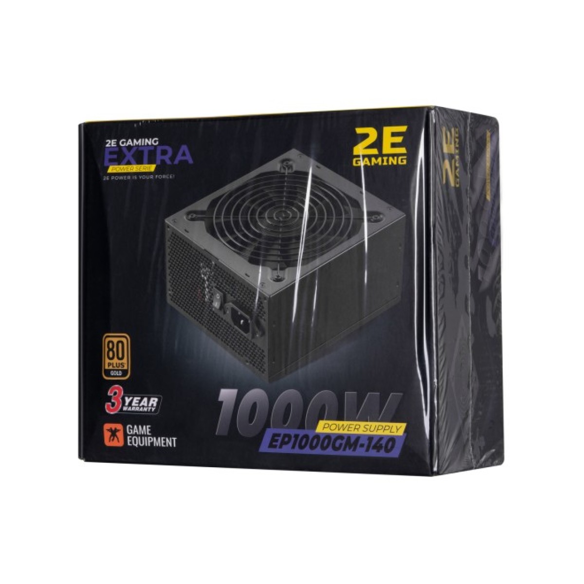 Блок питания 2E GAMING EXTRA POWER (1000W), >90, 80+ Gold, 140mm, 1xMB 24pin(20+4), 2xCPU 8pin(4+4), 4xMolex, 6x (2E-EP1000GM-140) 98_98.jpg - фото 2