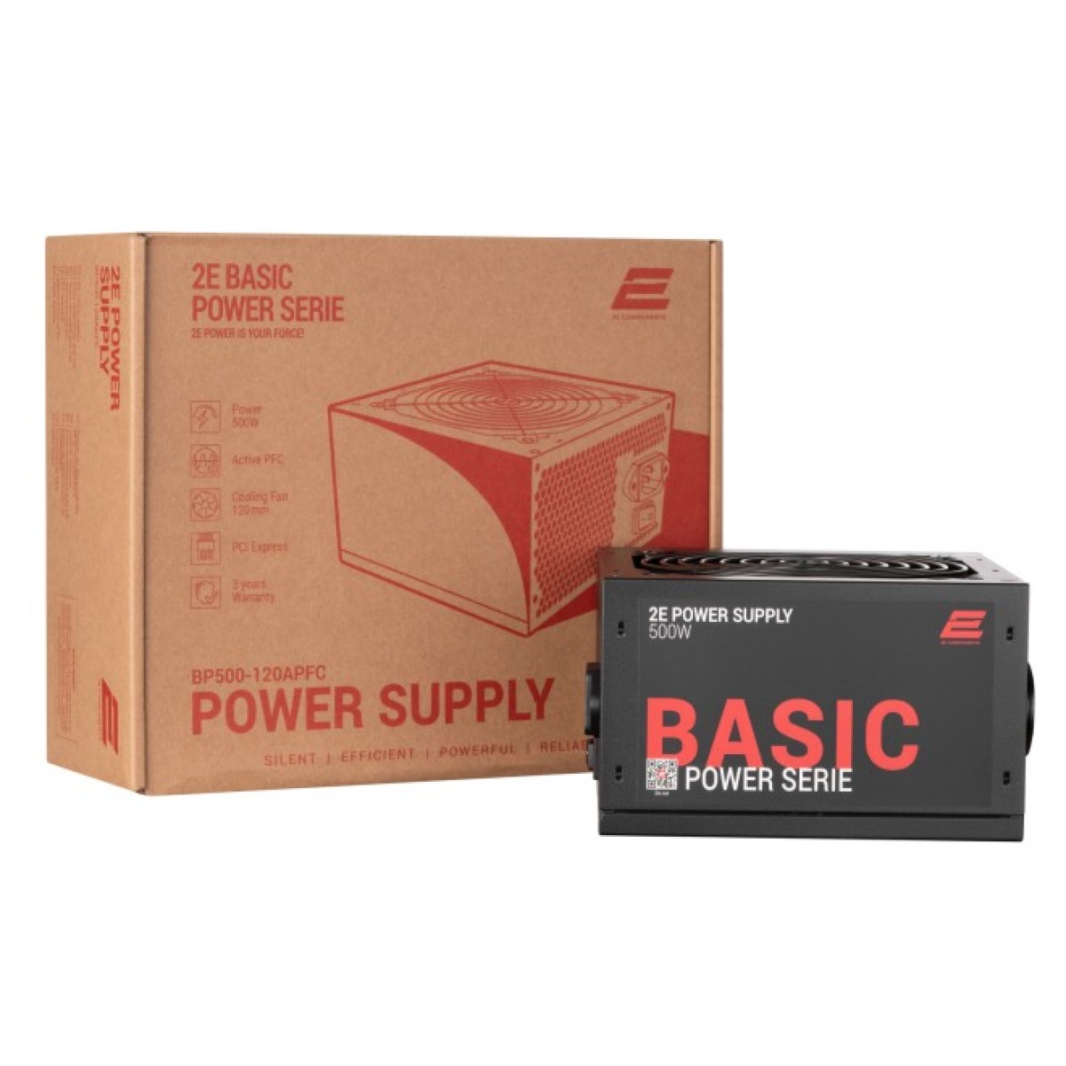 Блок питания 2E BASIC POWER (500W), 80, 120mm, 1xMB 24pin(20+4), 1xCPU 8pin(4+4), 3xMolex, 4xSATA, 2xPCIe 8pin( (2E-BP500-120APFC) 98_98.jpg - фото 3