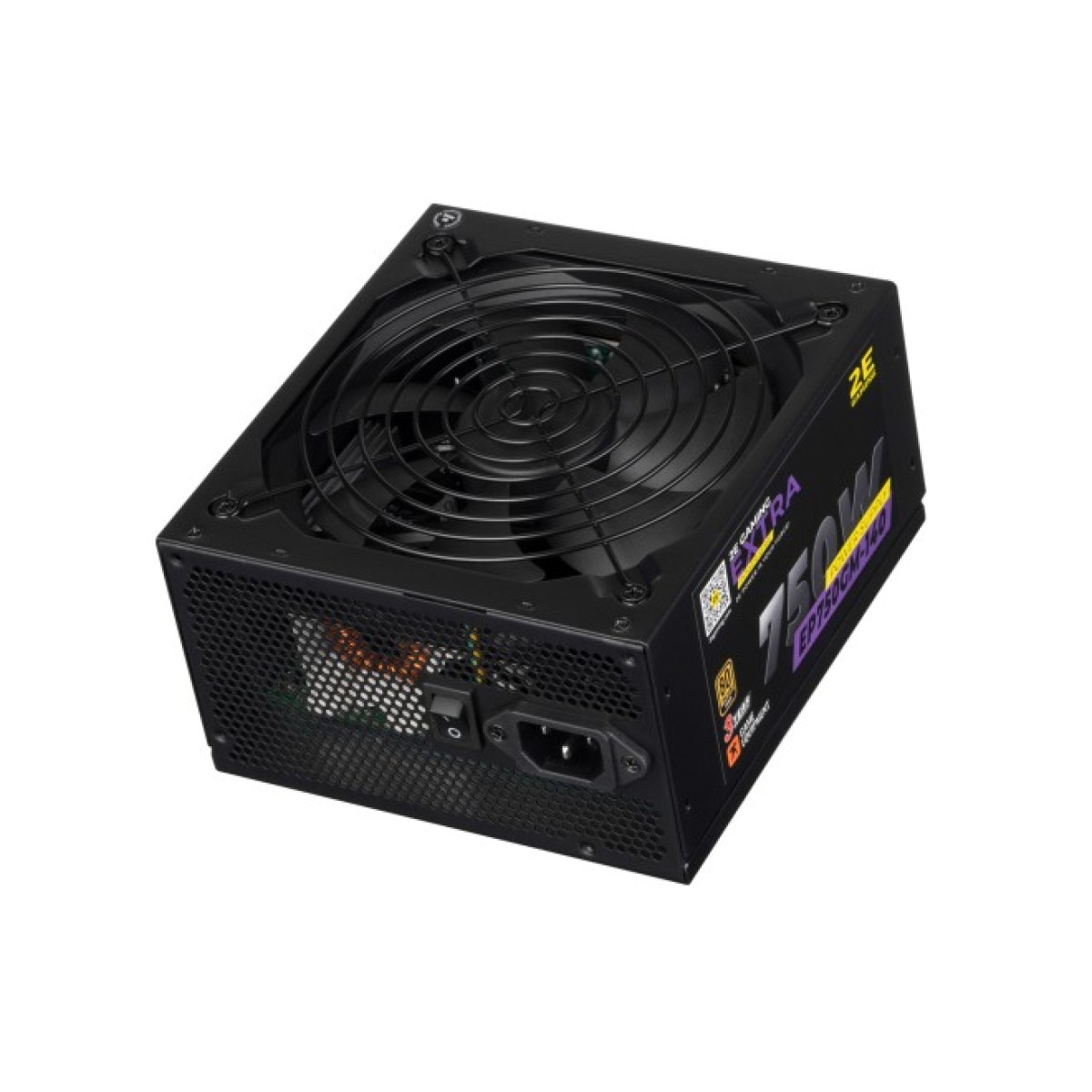 Блок живлення 2E GAMING EXTRA POWER (750W), >90, 80+ Gold, 140mm, 1xMB 24pin(20+4), 1xCPU 8pin(4+4), 4xMolex, 6x (2E-EP750GM-140) 98_98.jpg - фото 6