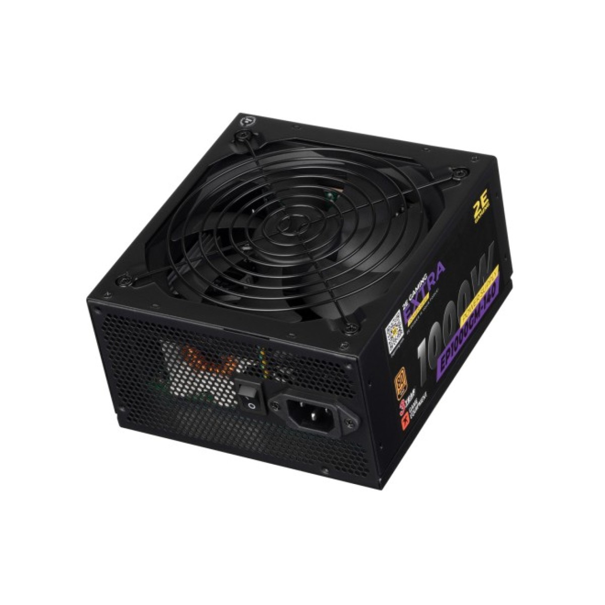 Блок живлення 2E GAMING EXTRA POWER (1000W), >90, 80+ Gold, 140mm, 1xMB 24pin(20+4), 2xCPU 8pin(4+4), 4xMolex, 6x (2E-EP1000GM-140) 98_98.jpg - фото 5