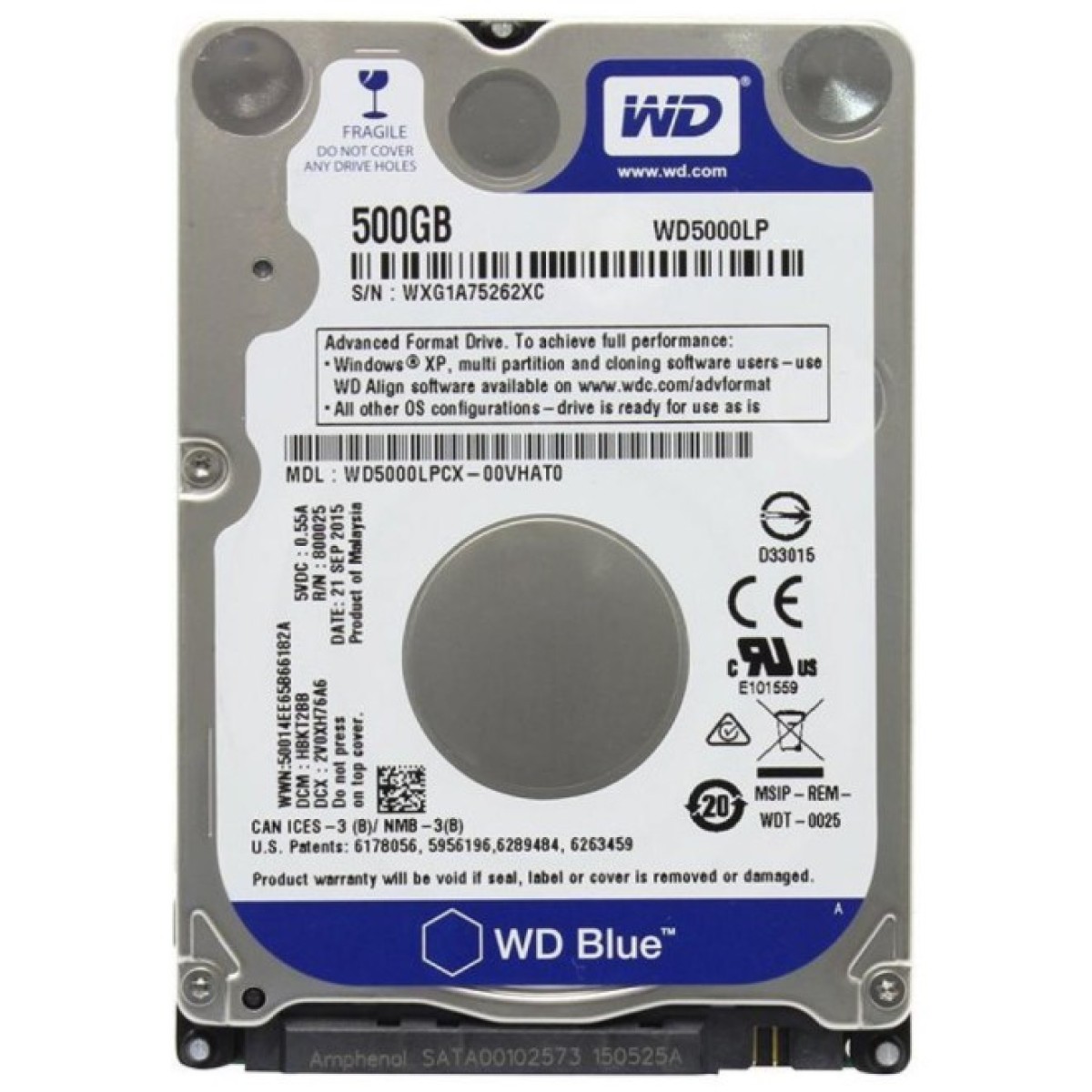 Жорсткий диск для ноутбука 2.5" 500GB WD (WD5000LPZX) 256_256.jpg