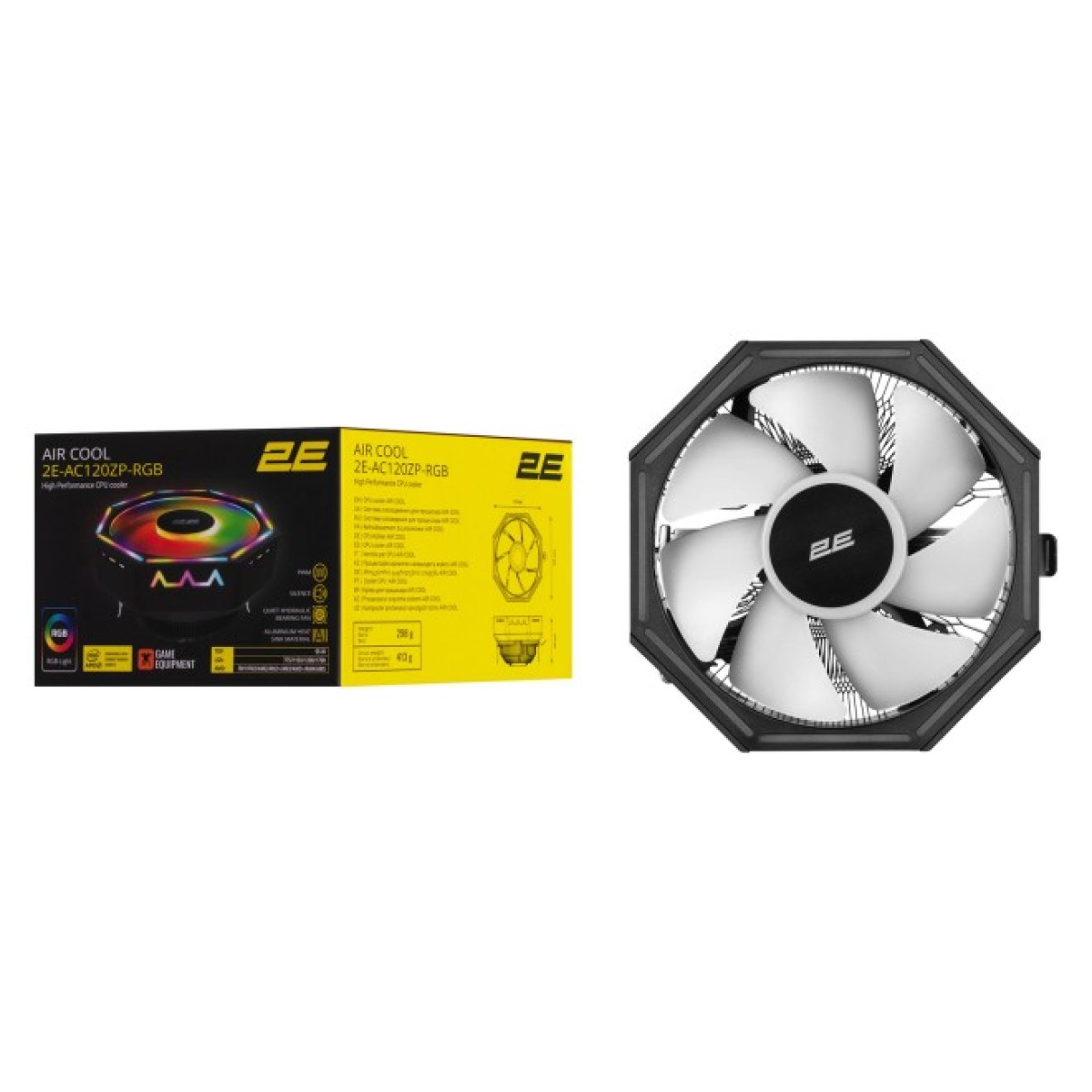 Кулер до процесора 2E Gaming Air Cool AC120ZP RGB, LGA1700, 1200, 115X, 775, AM5, AM4, AM3, AM3+, AM2, AM2+, FM2, FM1 (2E-AC120ZP-RGB) 98_98.jpg - фото 3