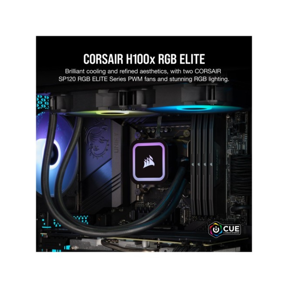 Система водяного охолодження Corsair iCUE H100x RGB Elite (CW-9060065-WW2) 98_98.jpg - фото 3