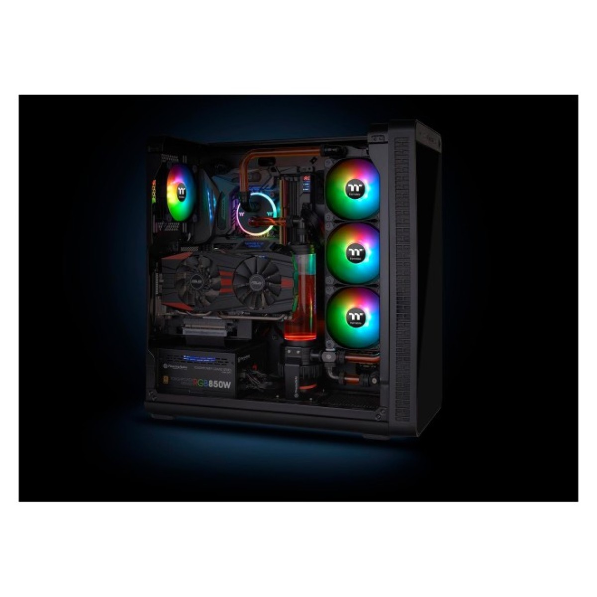 Кулер до корпусу ThermalTake Pure Plus RGB 12 Radiator Fan TT Premium Edition 3Pack/Fan/120 (CL-F063-PL12SW-A) 98_98.jpg - фото 4