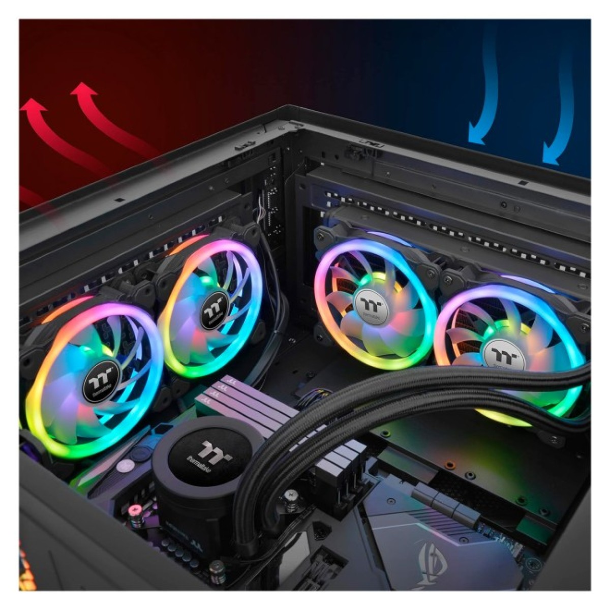 Кулер до корпусу ThermalTake SWAFAN 12 RGB Radiator Fan TT Premium Edition 3 Pack/Fan/12025 (CL-F137-PL12SW-A) 98_98.jpg - фото 4