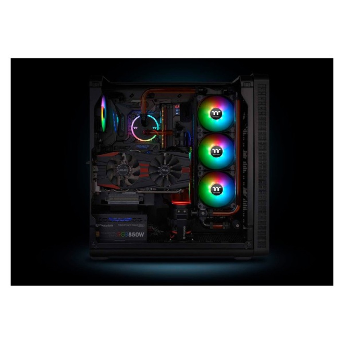 Кулер до корпусу ThermalTake Pure Plus RGB 12 Radiator Fan TT Premium Edition 3Pack/Fan/120 (CL-F063-PL12SW-A) 98_98.jpg - фото 9