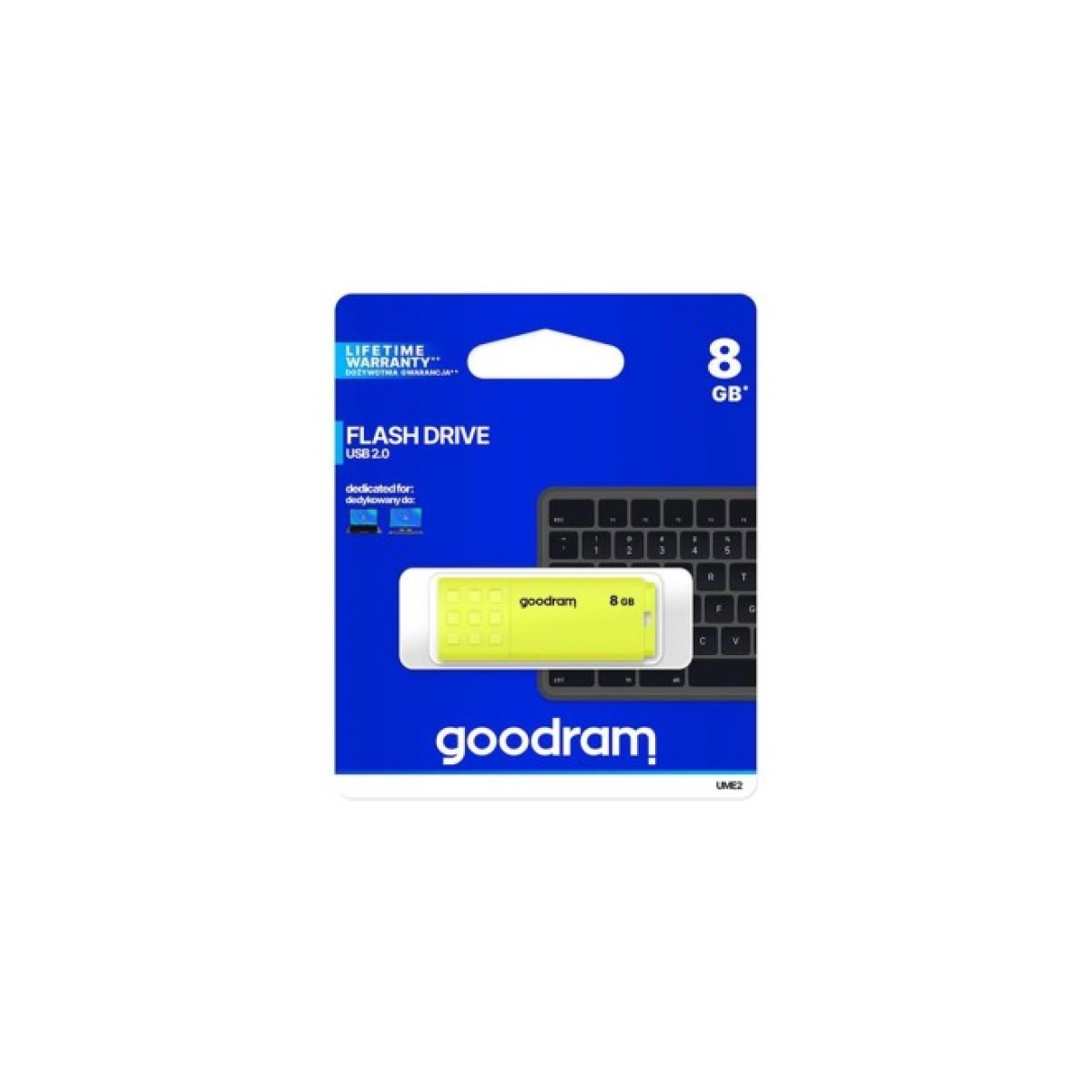 USB флеш накопичувач Goodram 8GB UME2 Yellow USB 2.0 (UME2-0080Y0R11) 98_98.jpg - фото 2