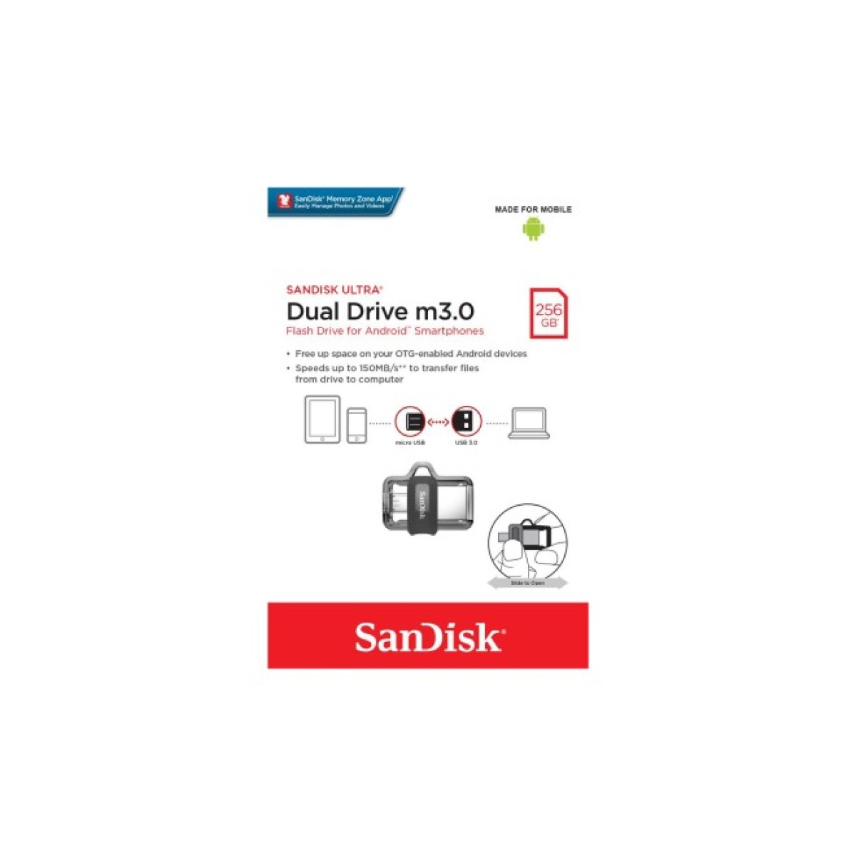 USB флеш накопичувач SanDisk 256GB Ultra Dual Drive USB 3.0 OTG (SDDD3-256G-G46) 98_98.jpg - фото 2