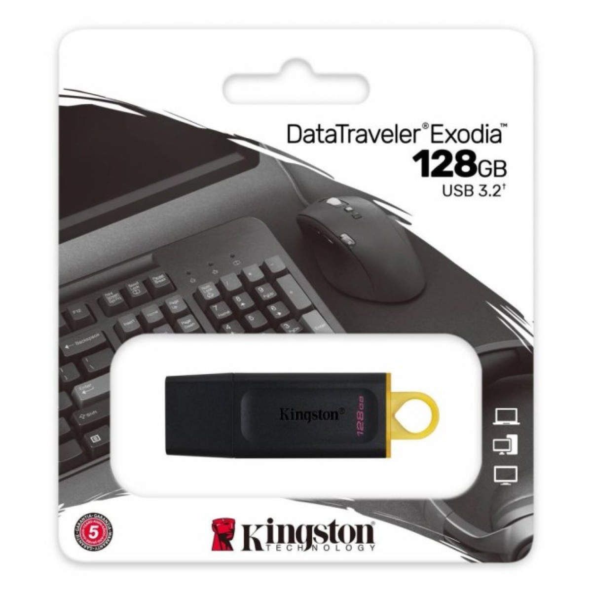 USB флеш накопичувач Kingston 128GB DT Exodia Black/Yellow USB 3.2 (DTX/128GB) 98_98.jpg - фото 2