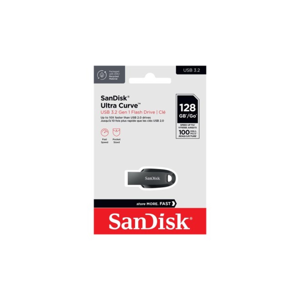 USB флеш накопичувач SanDisk 64GB Ultra Curve Black USB 3.2 (SDCZ550-064G-G46) 98_98.jpg - фото 4