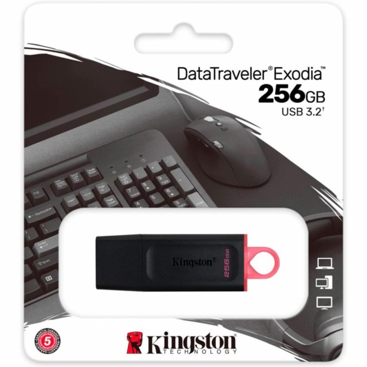 USB флеш накопитель Kingston 256GB DataTraveler Exodia Black/Pink USB 3.2 (DTX/256GB) 98_98.jpg - фото 3