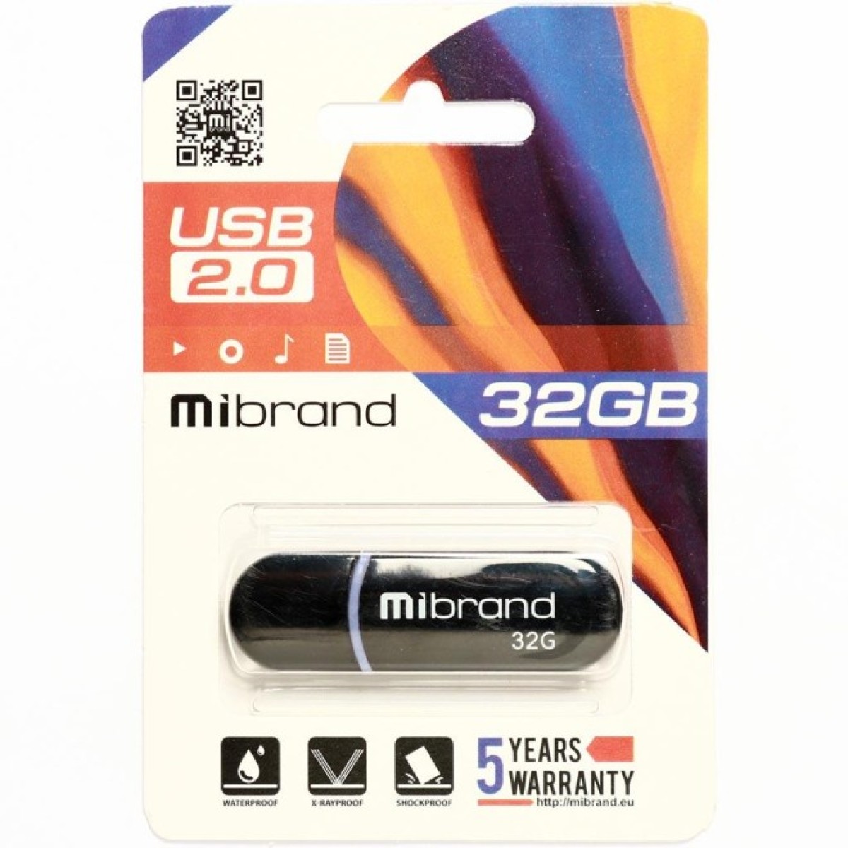 USB флеш накопитель Mibrand 32GB Panther Black USB 2.0 (MI2.0/PA32P2B) 98_98.jpg - фото 2