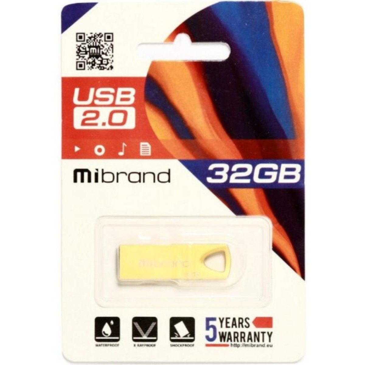 USB флеш накопитель Mibrand 32GB Taipan Gold USB 2.0 (MI2.0/TA32U2G) 98_98.jpg - фото 2