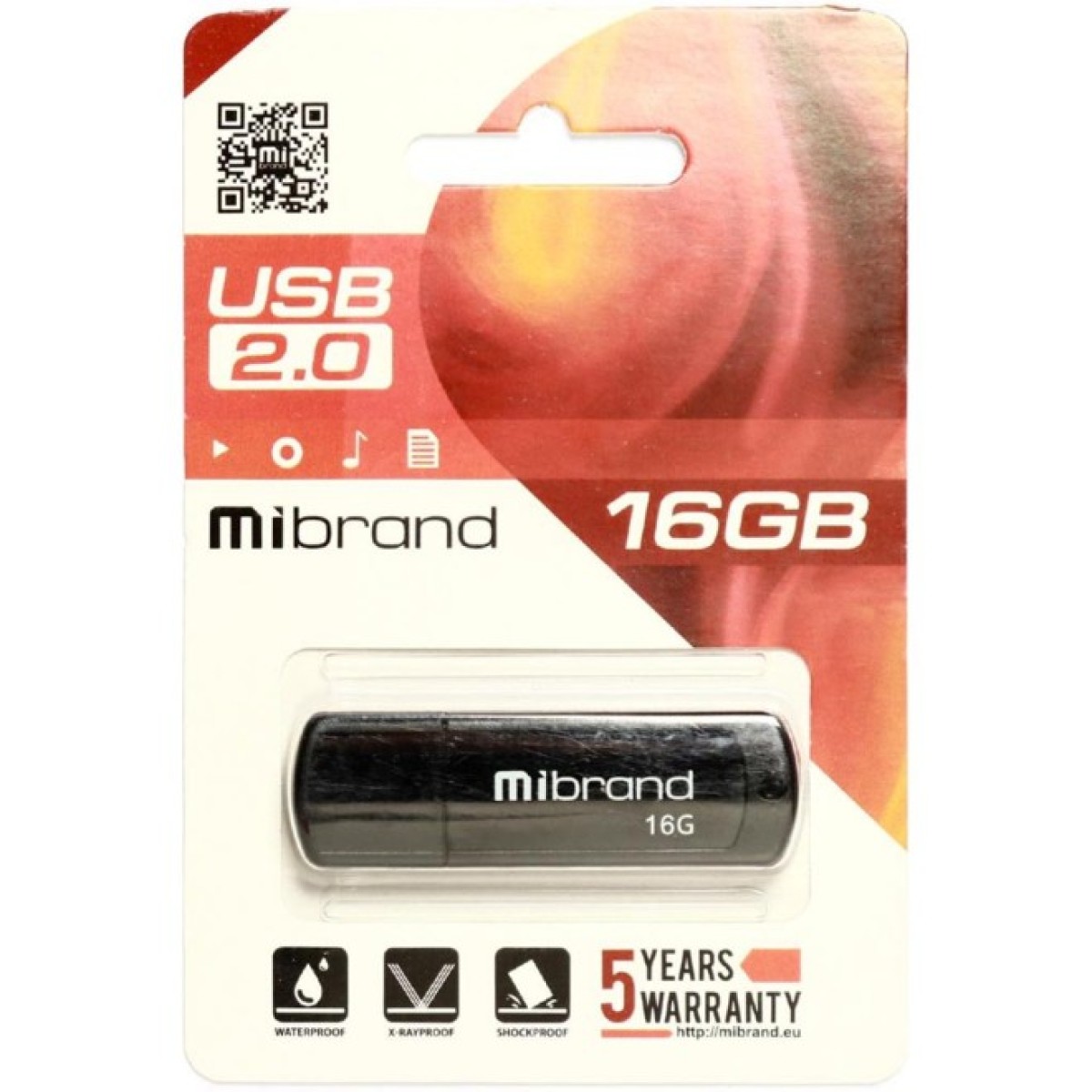 USB флеш накопичувач Mibrand 16GB Grizzly Black USB 2.0 (MI2.0/GR16P3B) 98_98.jpg - фото 2