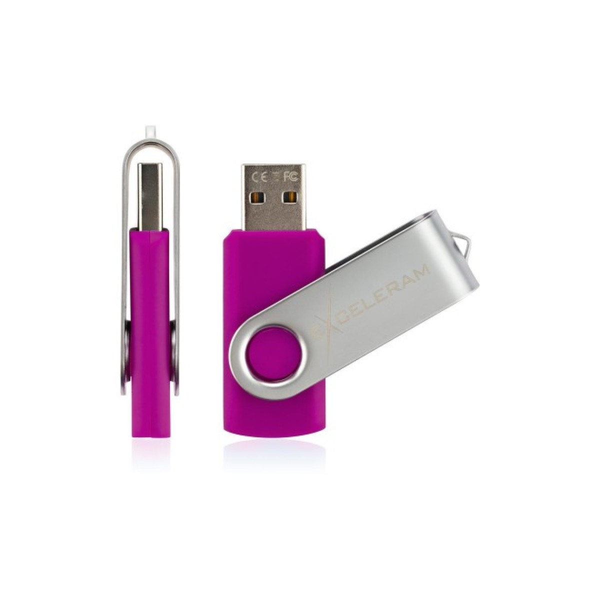 USB флеш накопитель eXceleram 32GB P1 Series Silver/Purple USB 2.0 (EXP1U2SIPU32) 98_98.jpg - фото 6