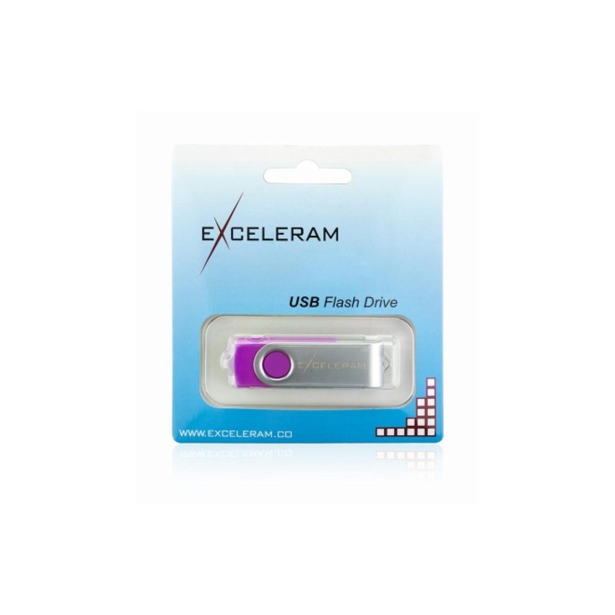 USB флеш накопитель eXceleram 32GB P1 Series Silver/Purple USB 2.0 (EXP1U2SIPU32) 98_98.jpg - фото 7