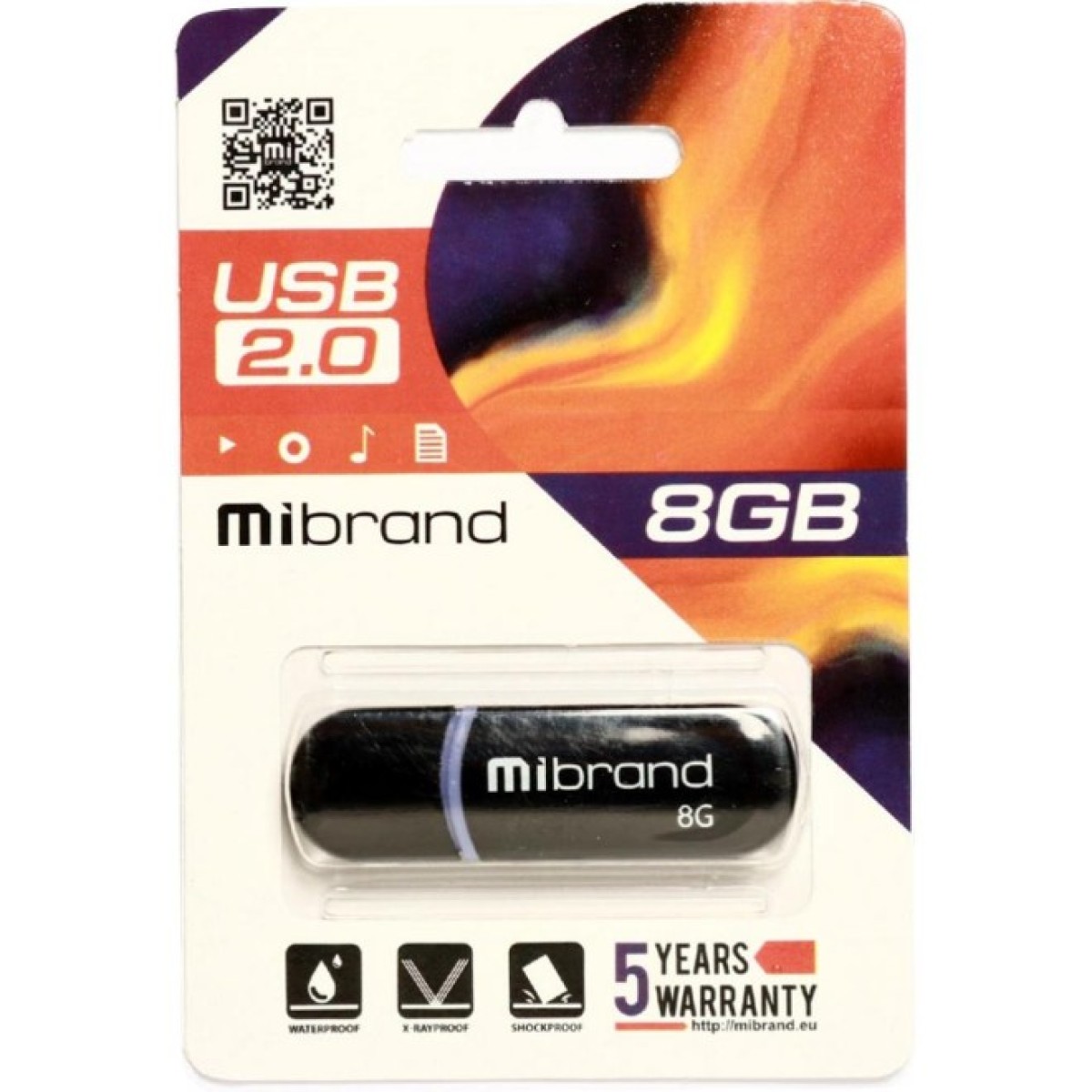 USB флеш накопичувач Mibrand 8GB Panther Black USB 2.0 (MI2.0/PA8P2B) 98_98.jpg - фото 2