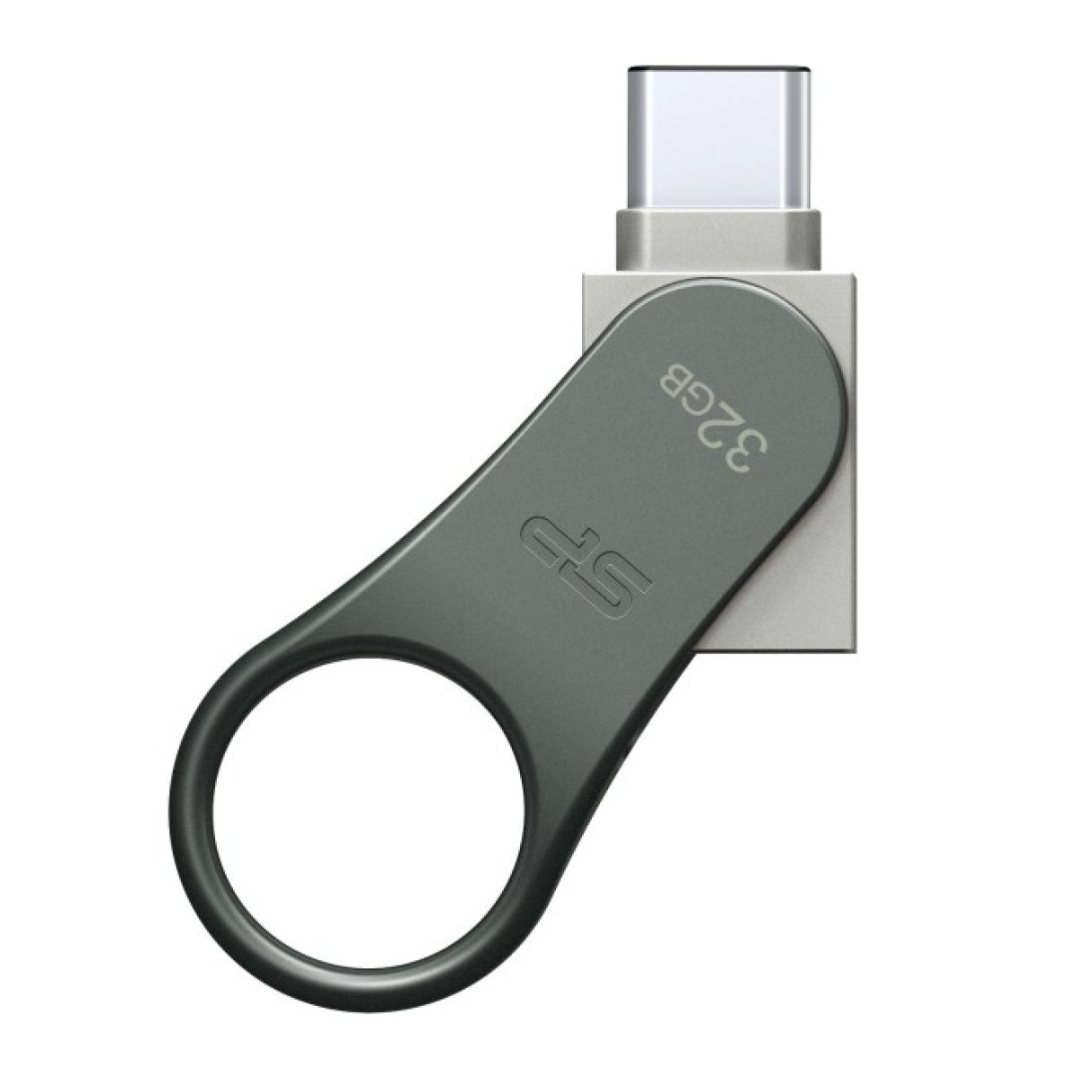 USB флеш накопичувач Silicon Power 32GB Mobile C80 Silver USB 3.2 (SP032GBUC3C80V1S) 98_98.jpg - фото 2