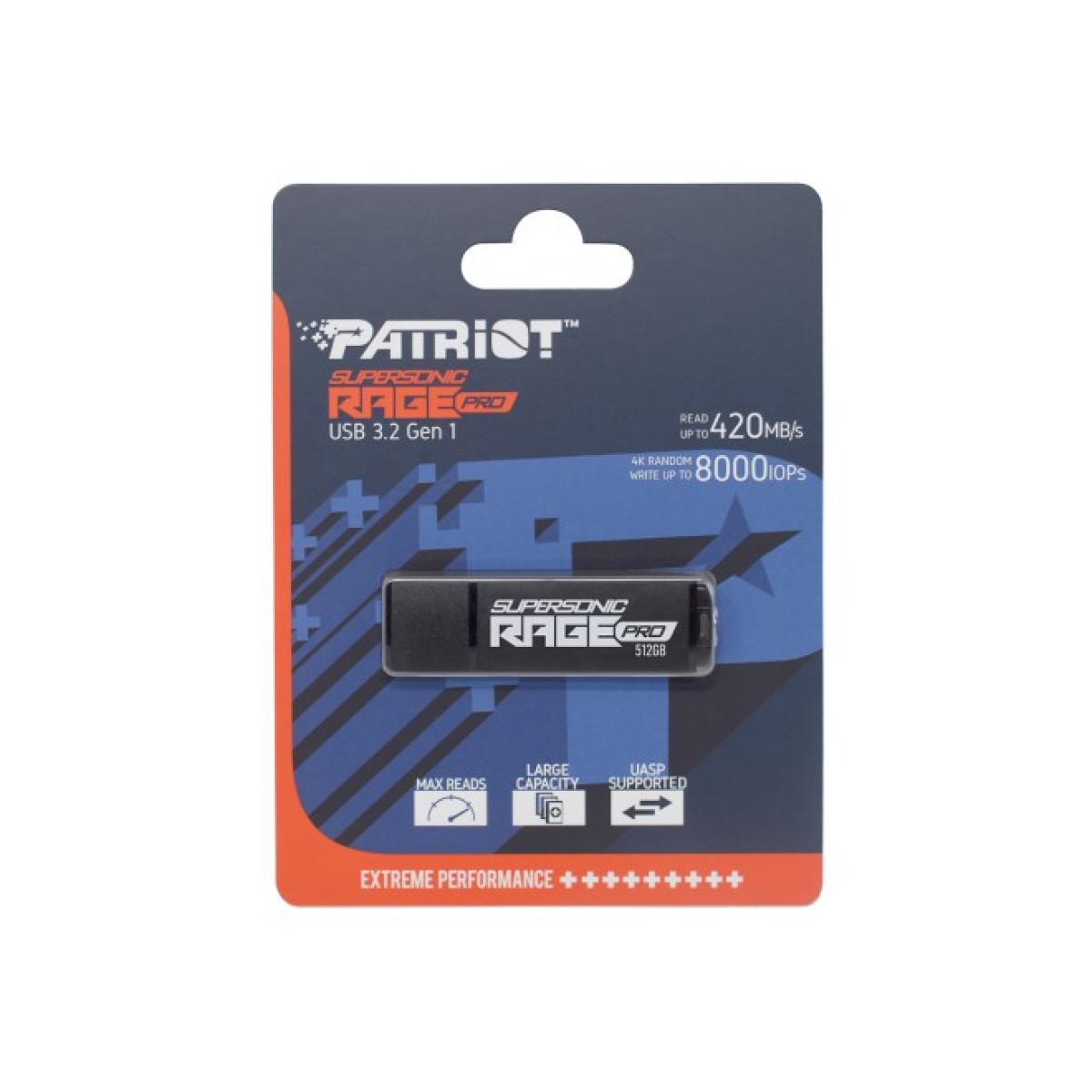 USB флеш накопичувач Patriot 512GB Supersonic Rage Pro USB 3.2 (PEF512GRGPB32U) 98_98.jpg - фото 3