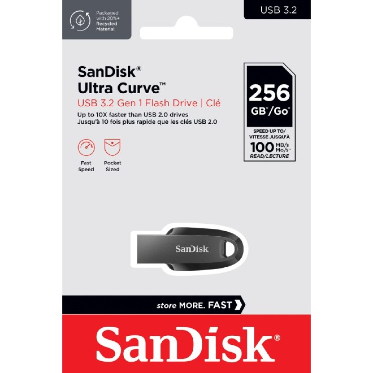 USB флеш накопитель SanDisk 256GB Ultra Curve Black USB 3.2 (SDCZ550-256G-G46) 98_98.jpg - фото 7