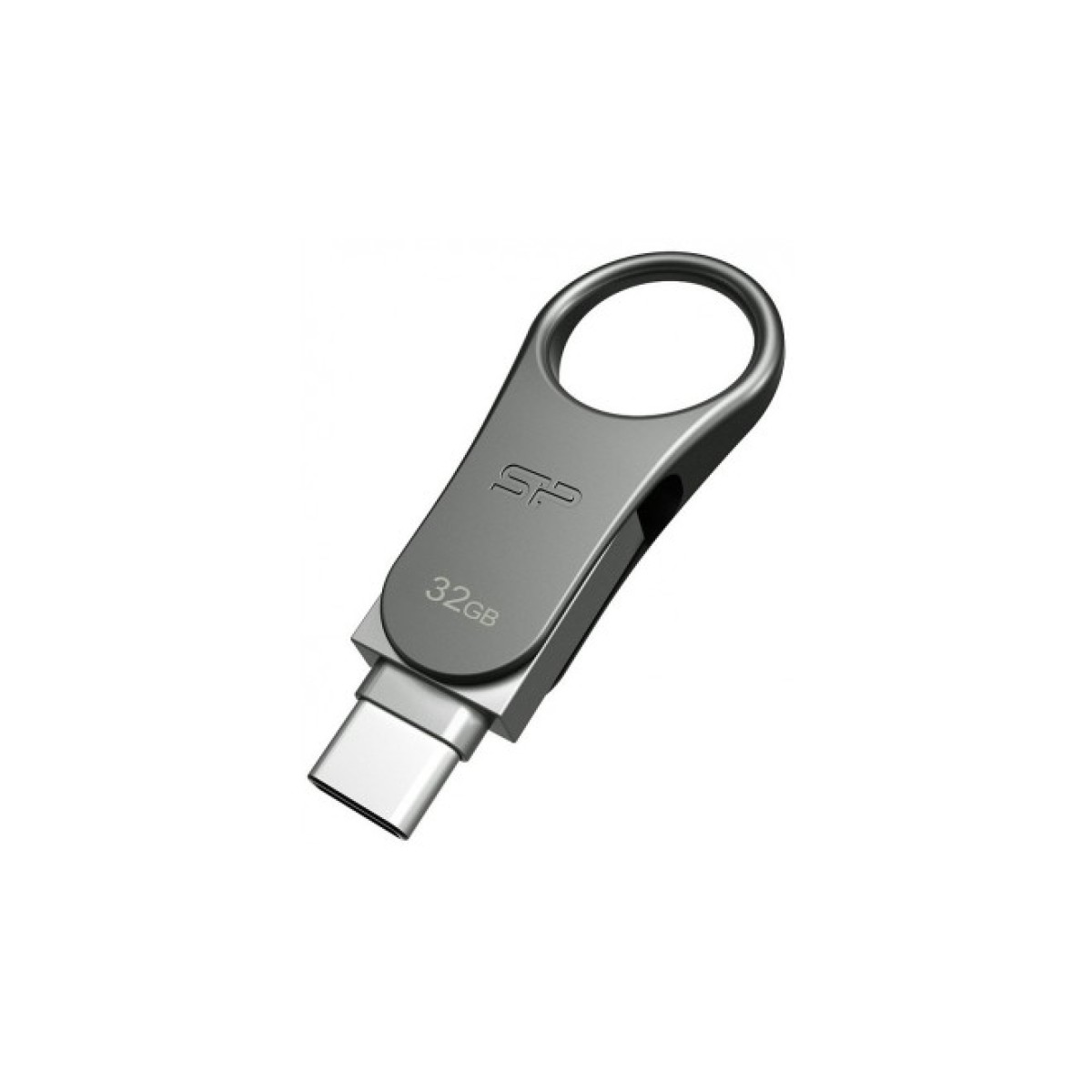 USB флеш накопичувач Silicon Power 32GB Mobile C80 Silver USB 3.2 (SP032GBUC3C80V1S) 98_98.jpg - фото 3