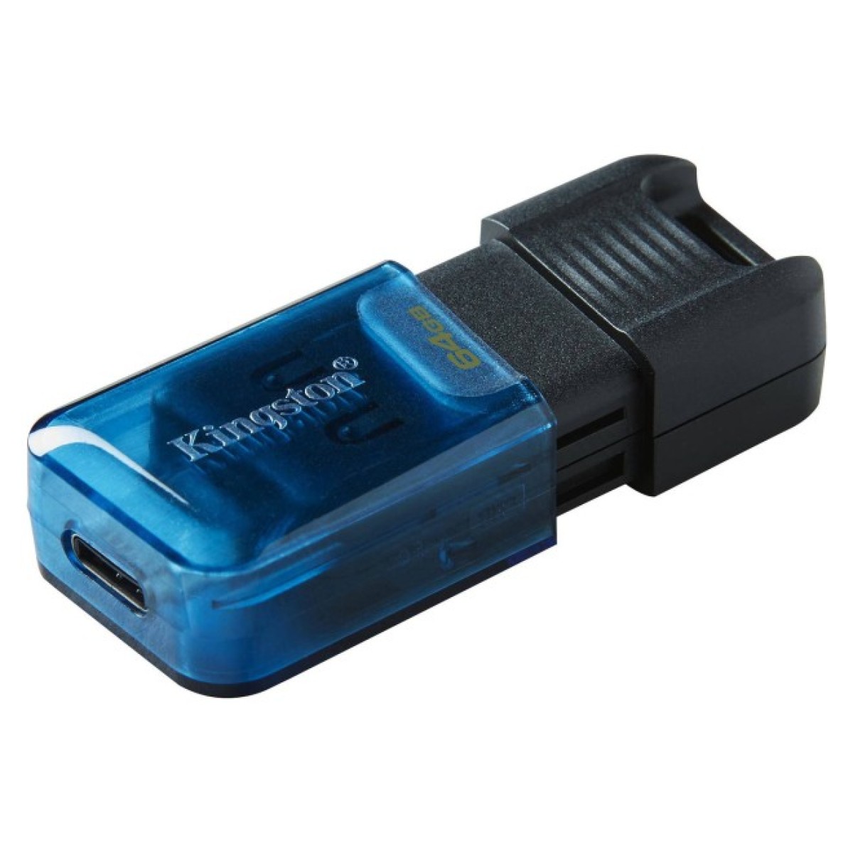 USB флеш накопитель Kingston 64GB DataTraveler 80 M USB-C 3.2 Blue/Black (DT80M/64GB) 98_98.jpg - фото 5