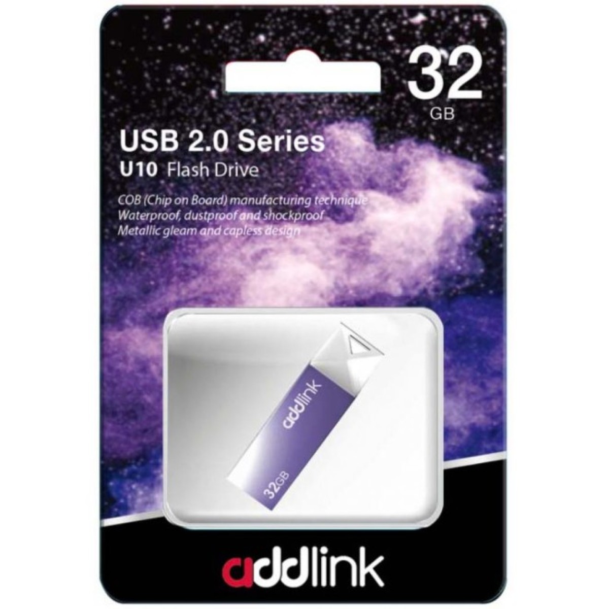USB флеш накопитель AddLink 32GB U10 Ultra violet USB 2.0 (ad32GBU10V2) 98_98.jpg - фото 2