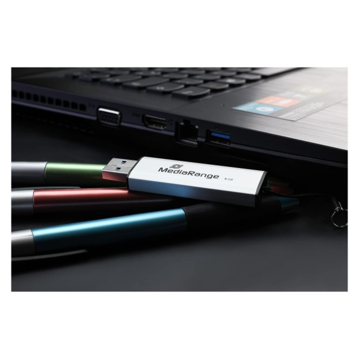 USB флеш накопитель Mediarange 64GB Black/Silver USB 3.0 (MR917) 98_98.jpg - фото 5