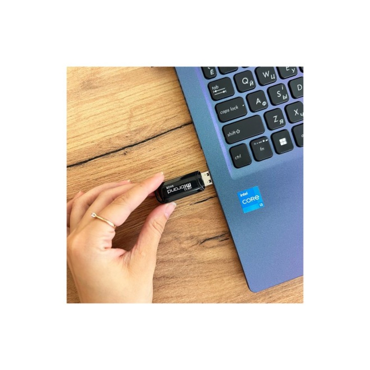 USB флеш накопичувач Mibrand 64GB Marten Black USB 3.2 (MI3.2/MA64P10B) 98_98.jpg - фото 3