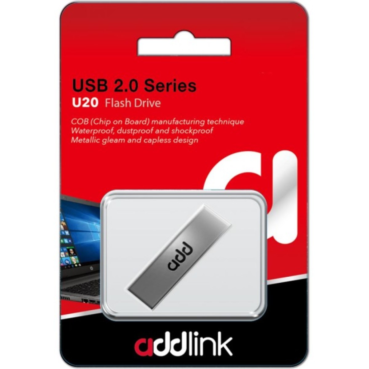 USB флеш накопитель AddLink 64GB U20 Titanium USB 2.0 (ad64GBU20T2) 98_98.jpg - фото 3