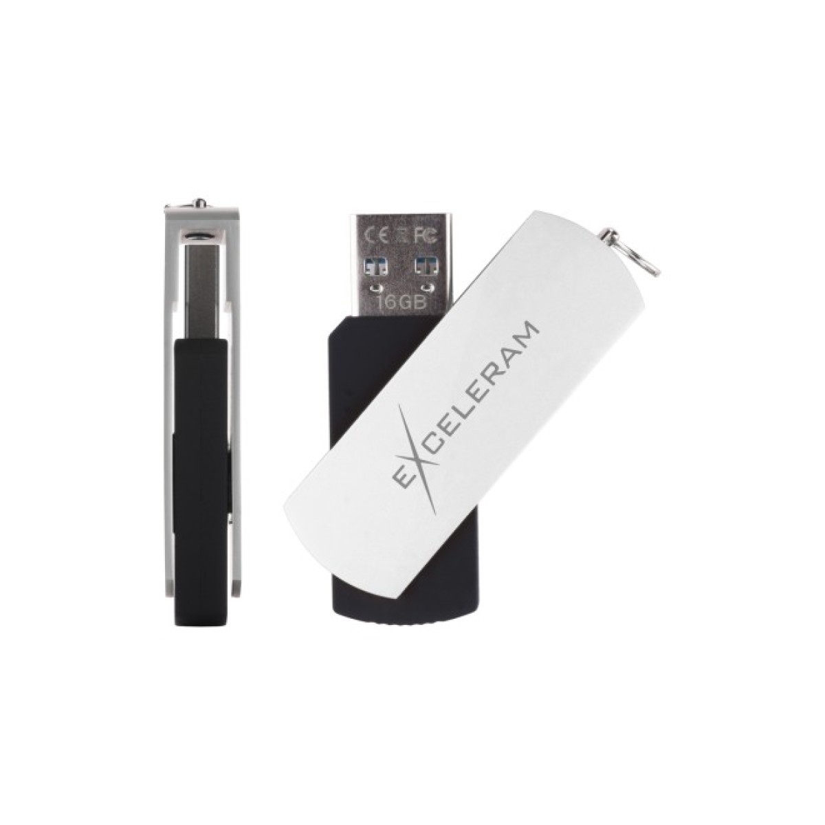 USB флеш накопитель eXceleram 16GB P2 Series White/Black USB 3.1 Gen 1 (EXP2U3WHB16) 98_98.jpg - фото 6